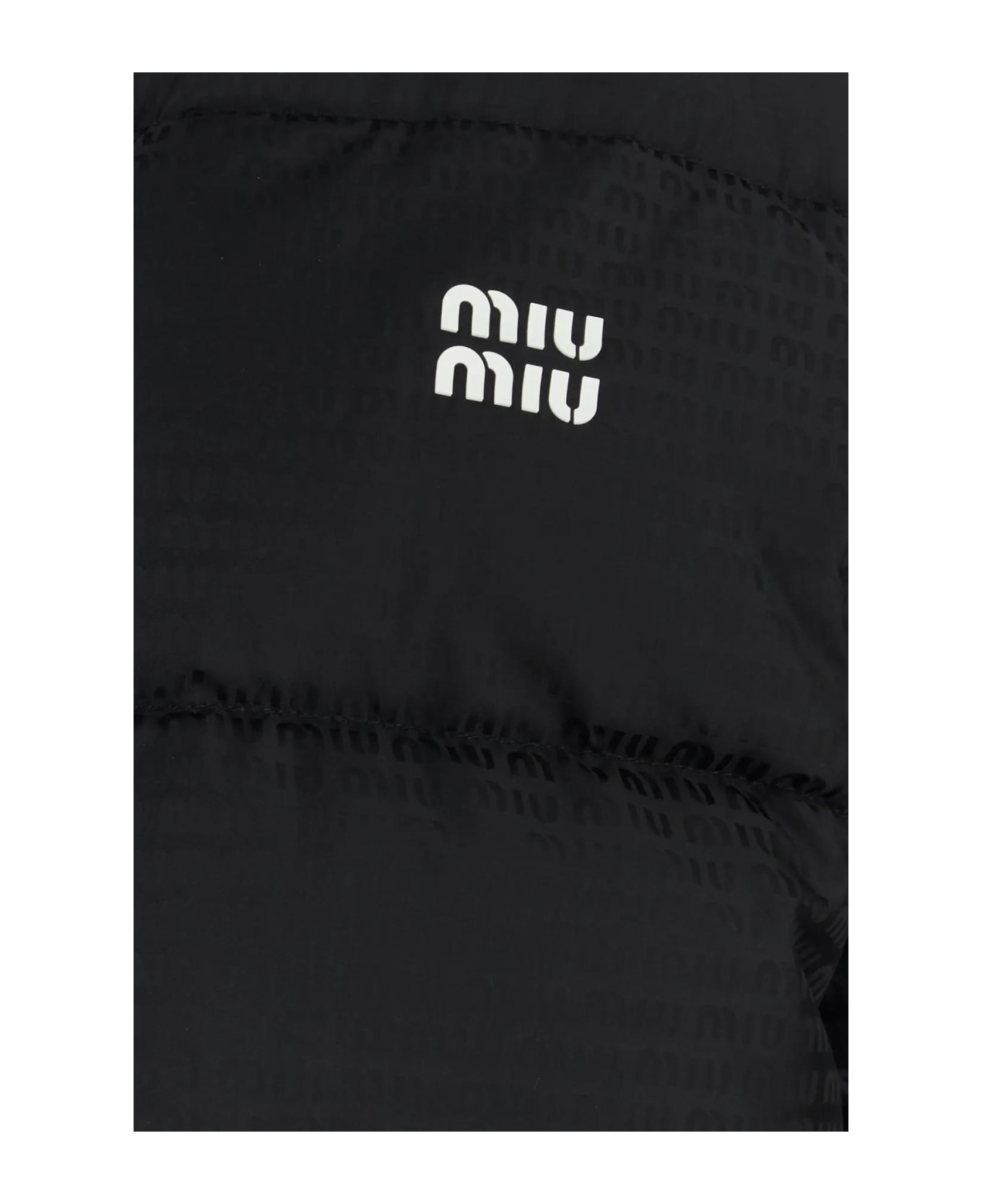 Miu Miu Black Nylon Down Jacket - NERO