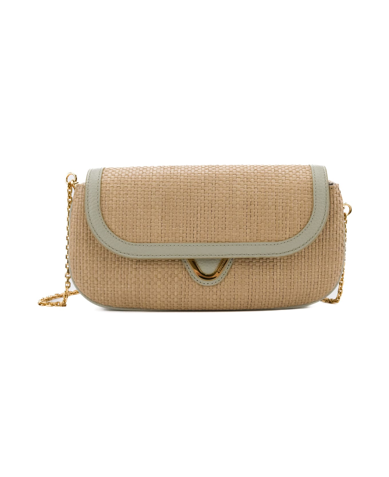 Coccinelle Raffia And Leather Bag - Natural/cela gr. ショルダーバッグ