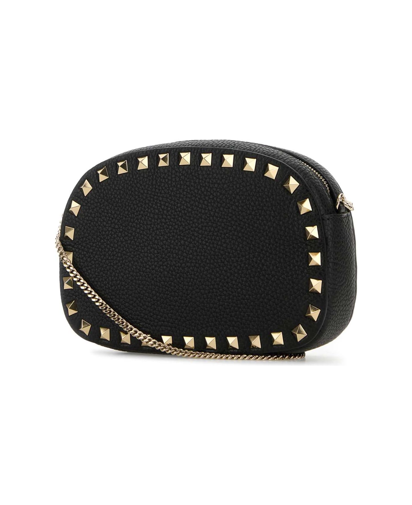 Valentino Garavani Black Leather Rockstud Crossbody Bag - NERO