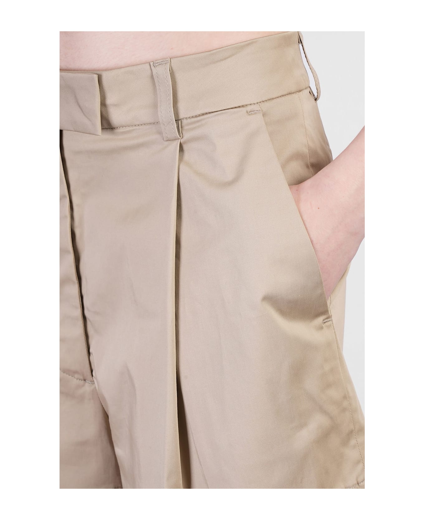 TheLatest Bea 31b5 Shorts In Beige Cotton - beige
