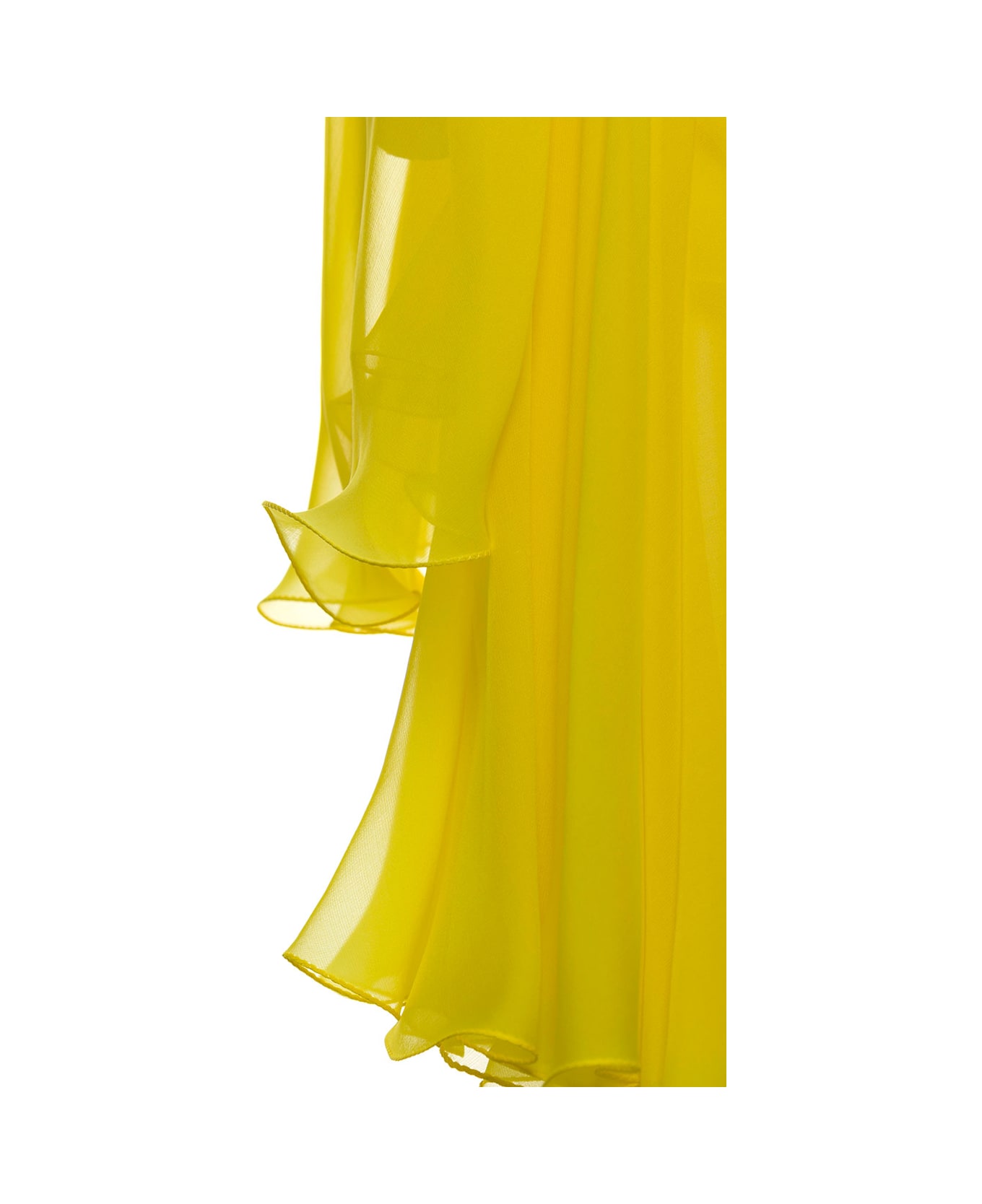 Dolce & Gabbana Yellow Silk Chiffon Dress - Yellow
