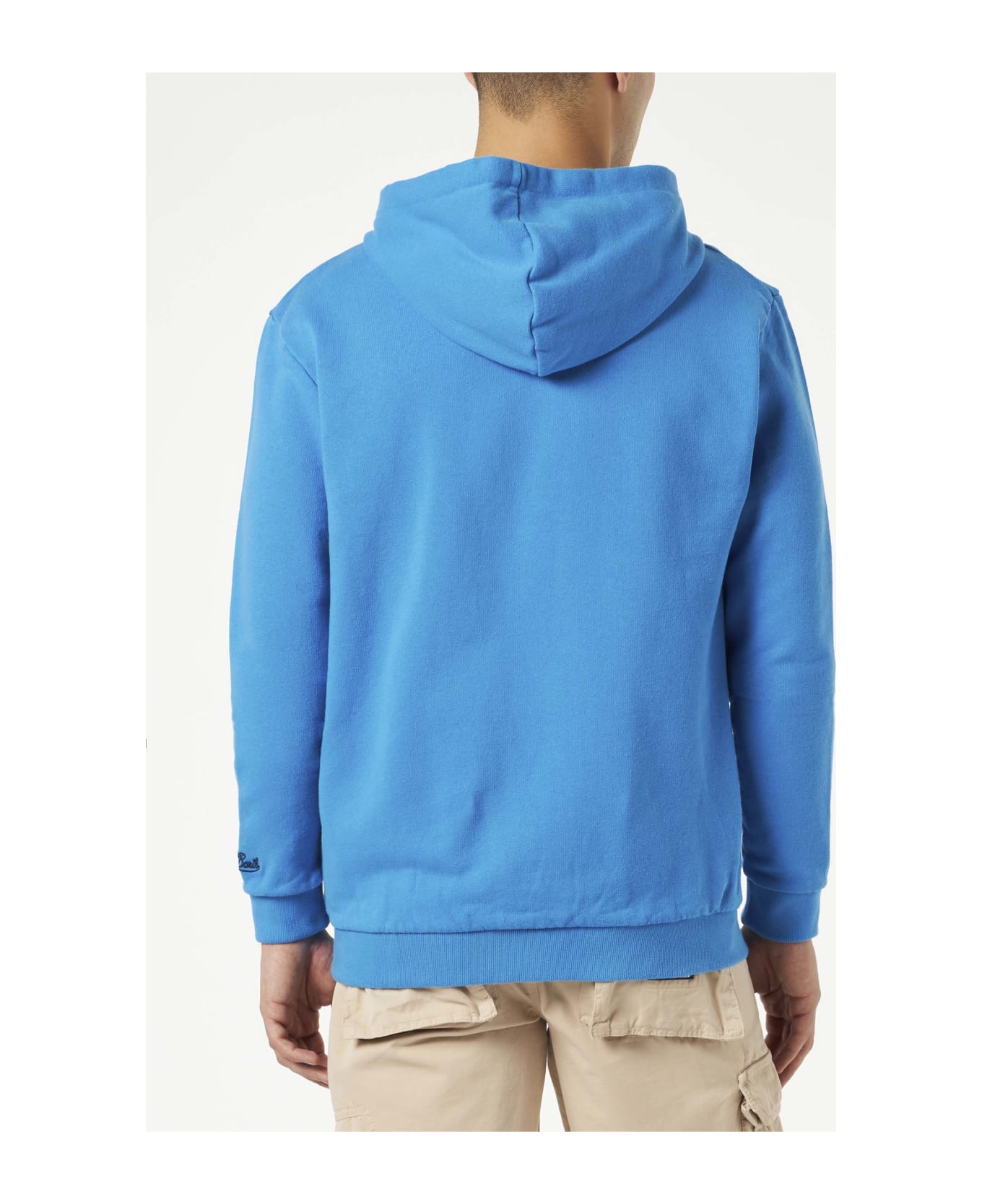 MC2 Saint Barth Man Cotton Sweatshirt With Patch And Embroidery