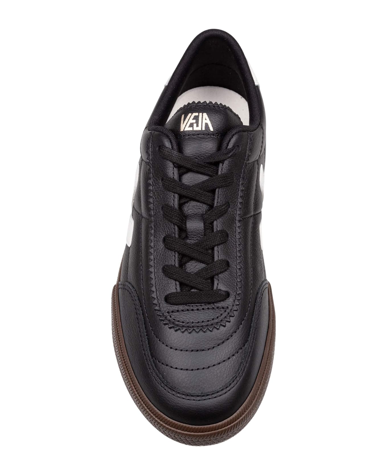 Veja Panenka Leather Sneakers Black And White - Black/White