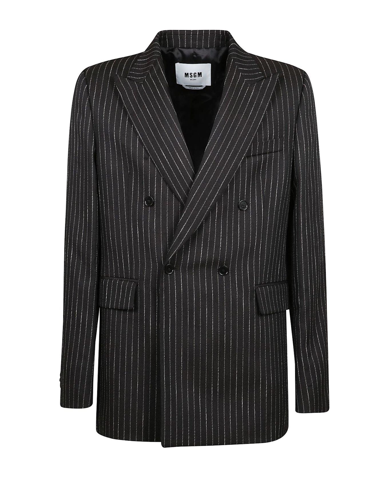 MSGM Double-breasted Pinstriped Blazer - Non definito