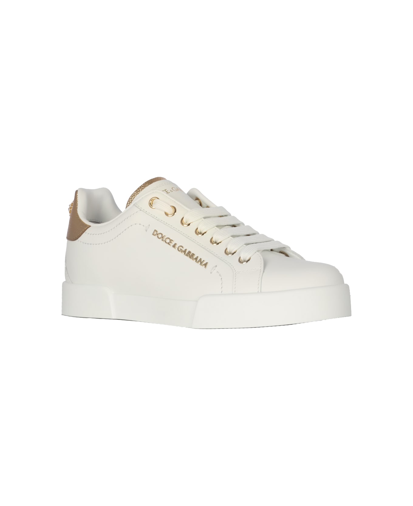 Dolce & Gabbana Classic Sneakers Pearl Sorrento - White Gold