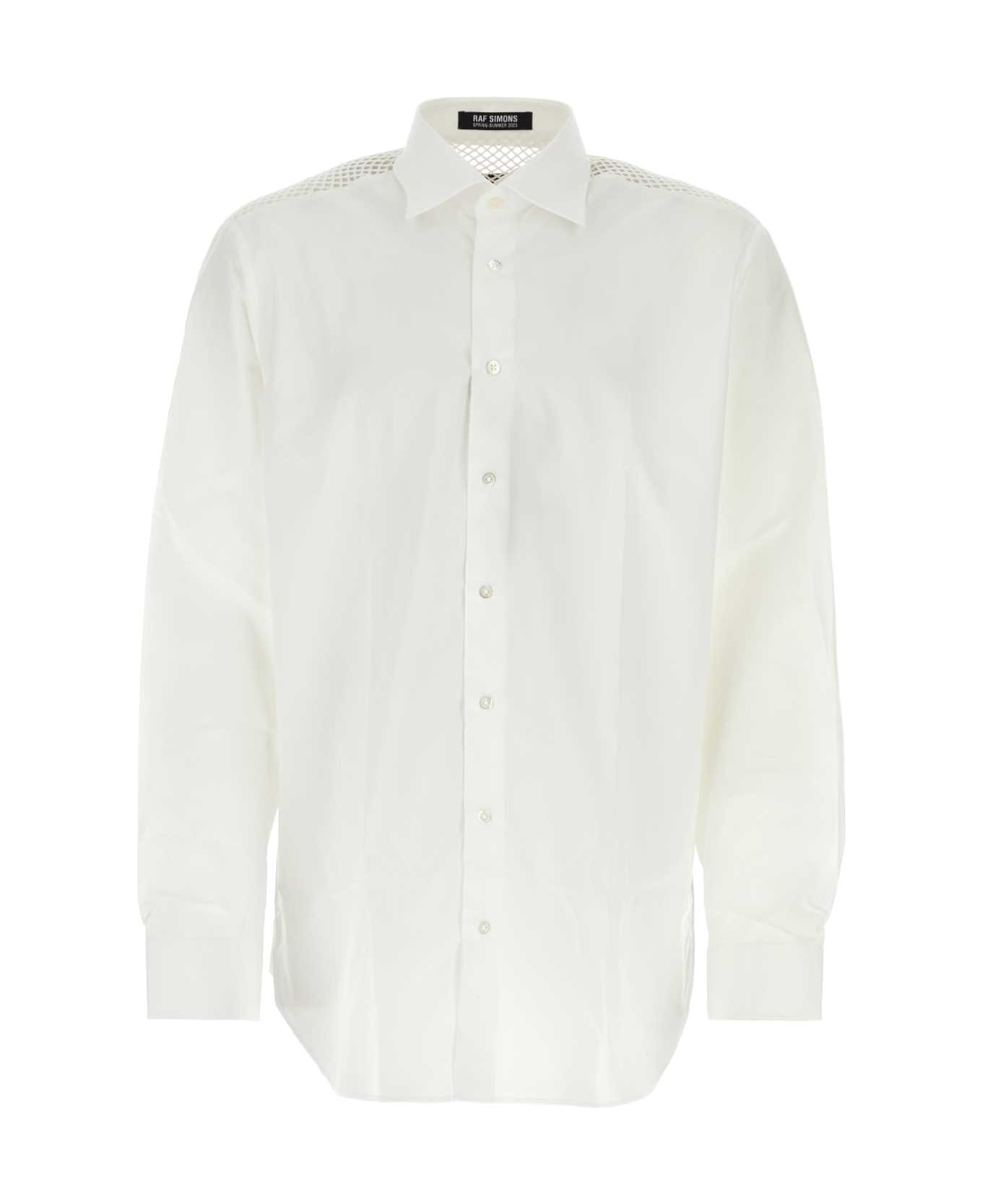 Raf Simons White Poplin Oversize Shirt - WHITE シャツ