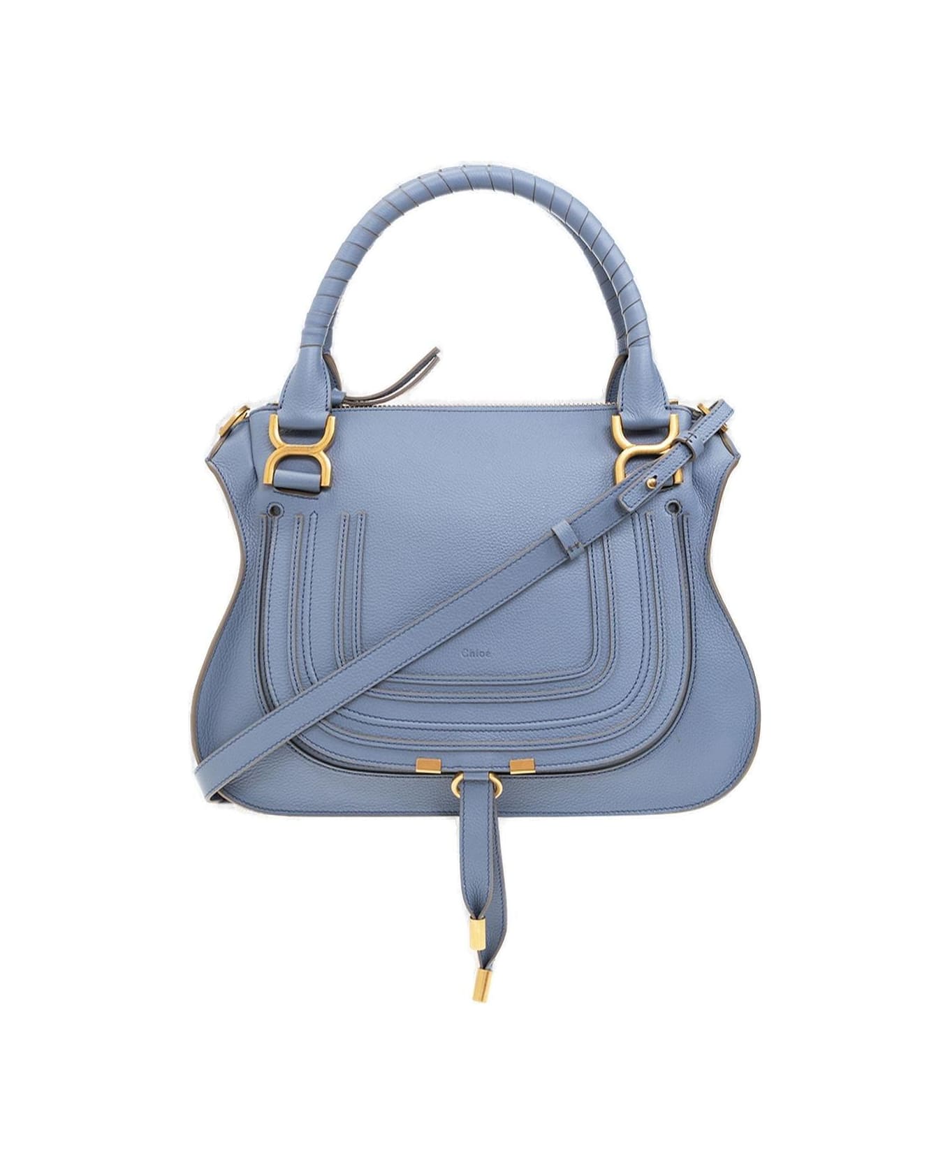 Chloé Marcie Foldover Tote Bag - AZZURRO