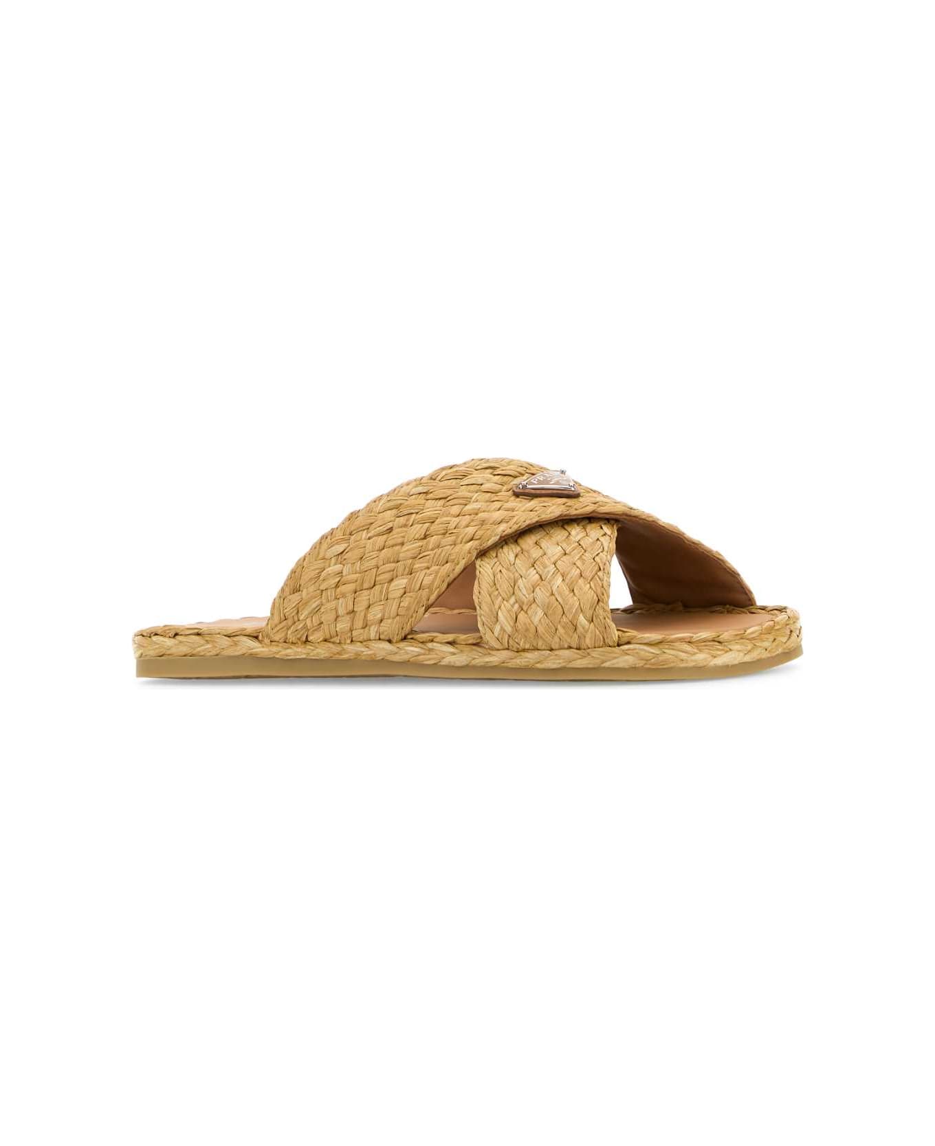 Raffia Slippers - Thumbnail 1