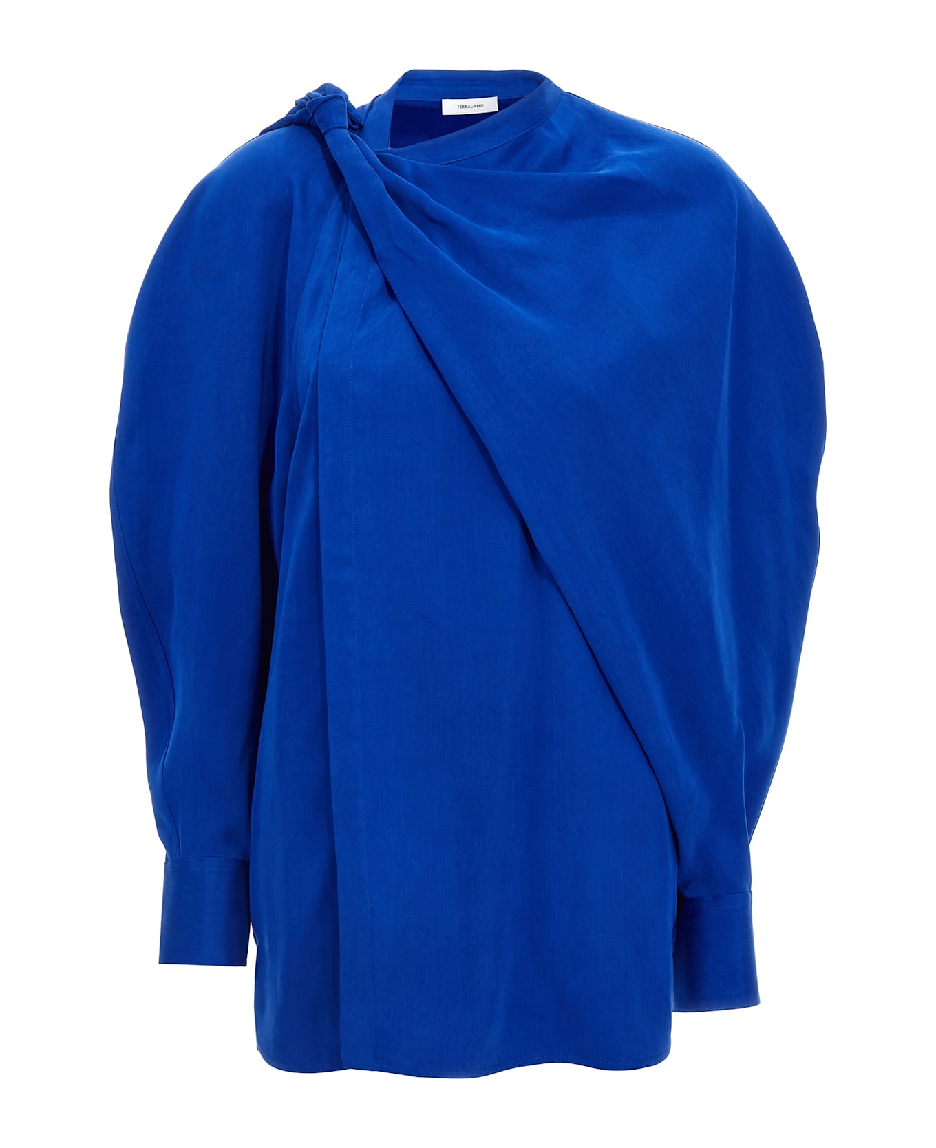 Ferragamo Asymmetric Shirt - Blue