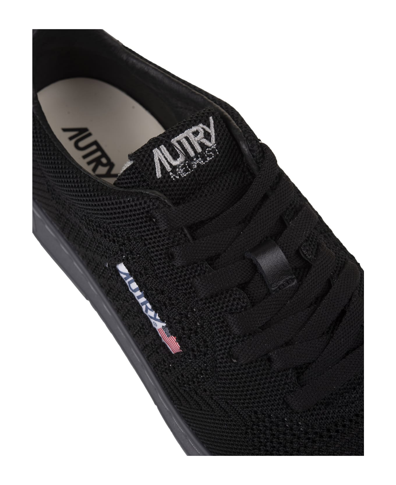 Autry Black Easeknit Low Sneakers - Black