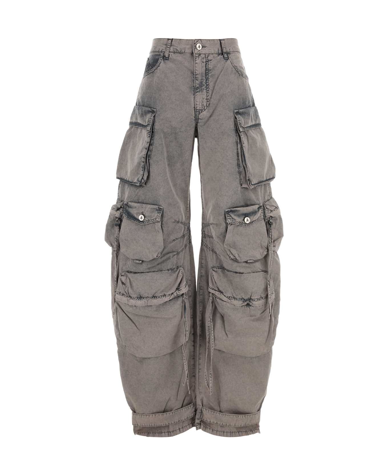 The Attico Grey Cotton Cargo Pant - GREY