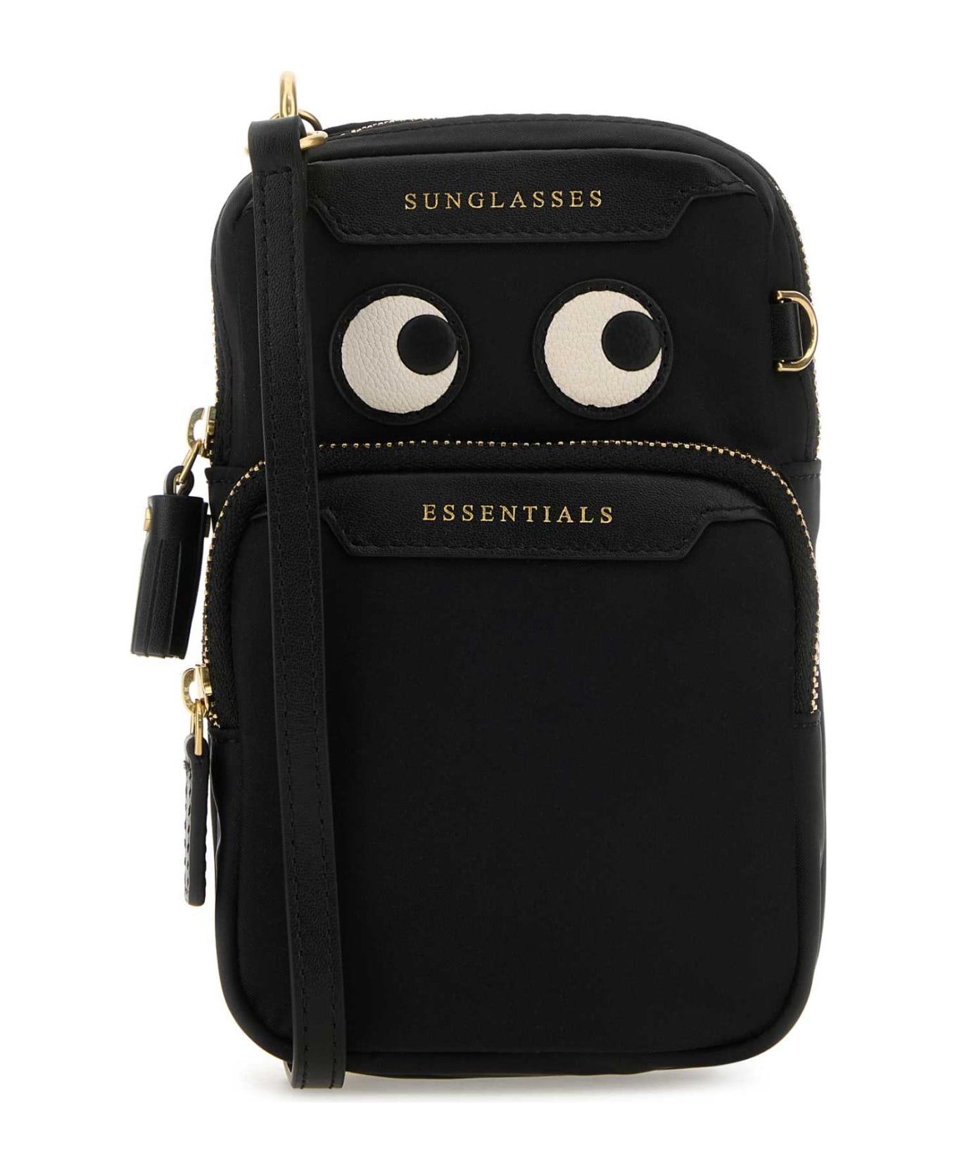 Anya Hindmarch Black Nylon Eyes Essentials Crossbody Bag - BLACK