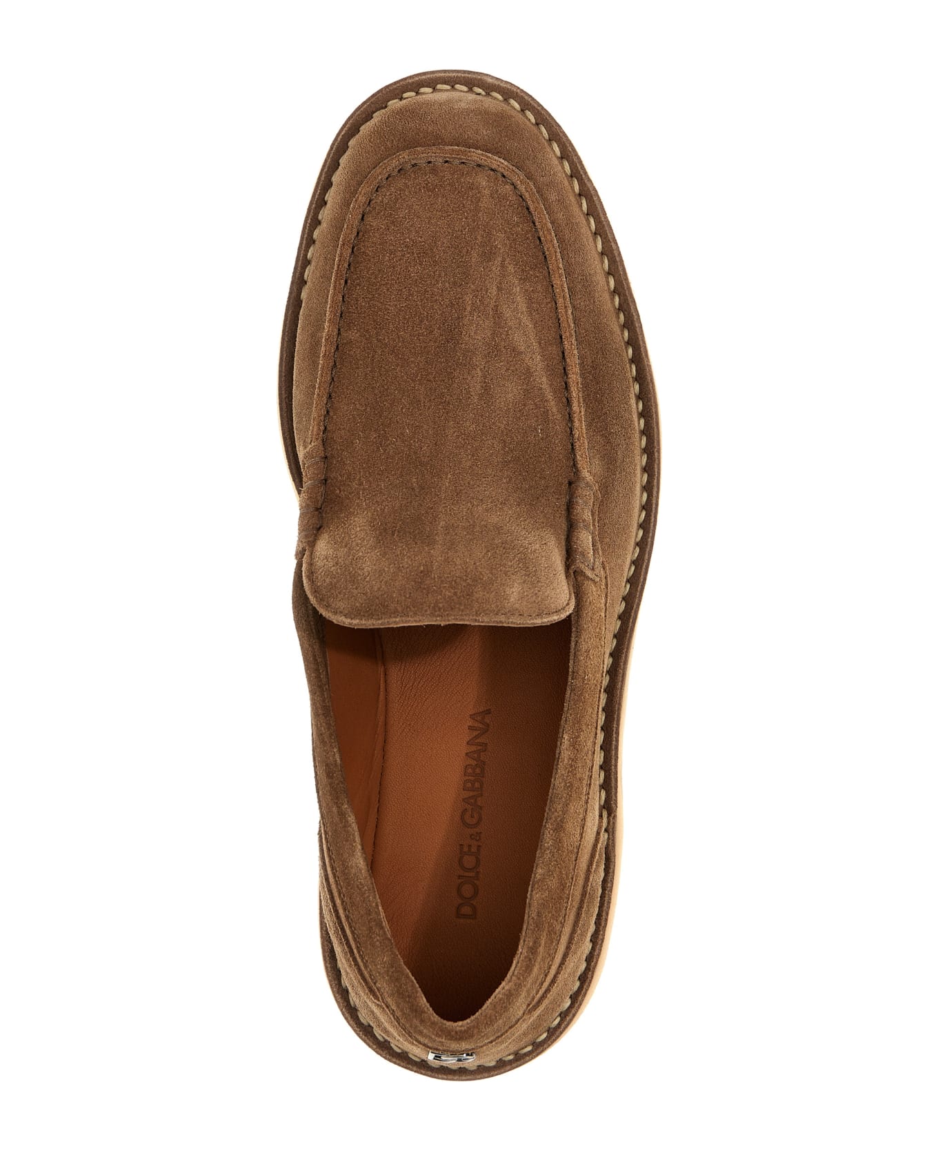 Dolce 
Gabbana Suede Loafers - Brown