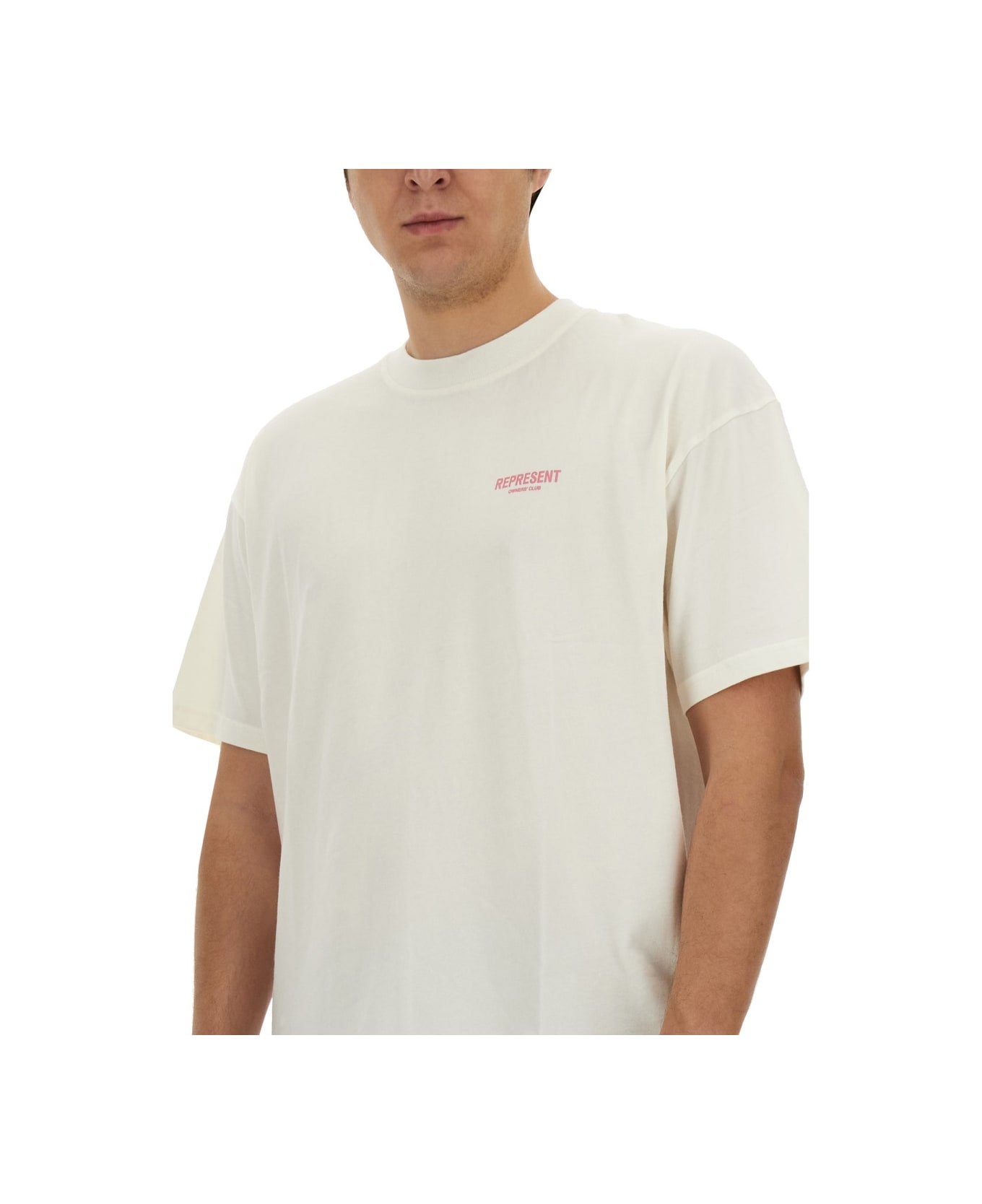 REPRESENT T-shirt With Logo - WHITE