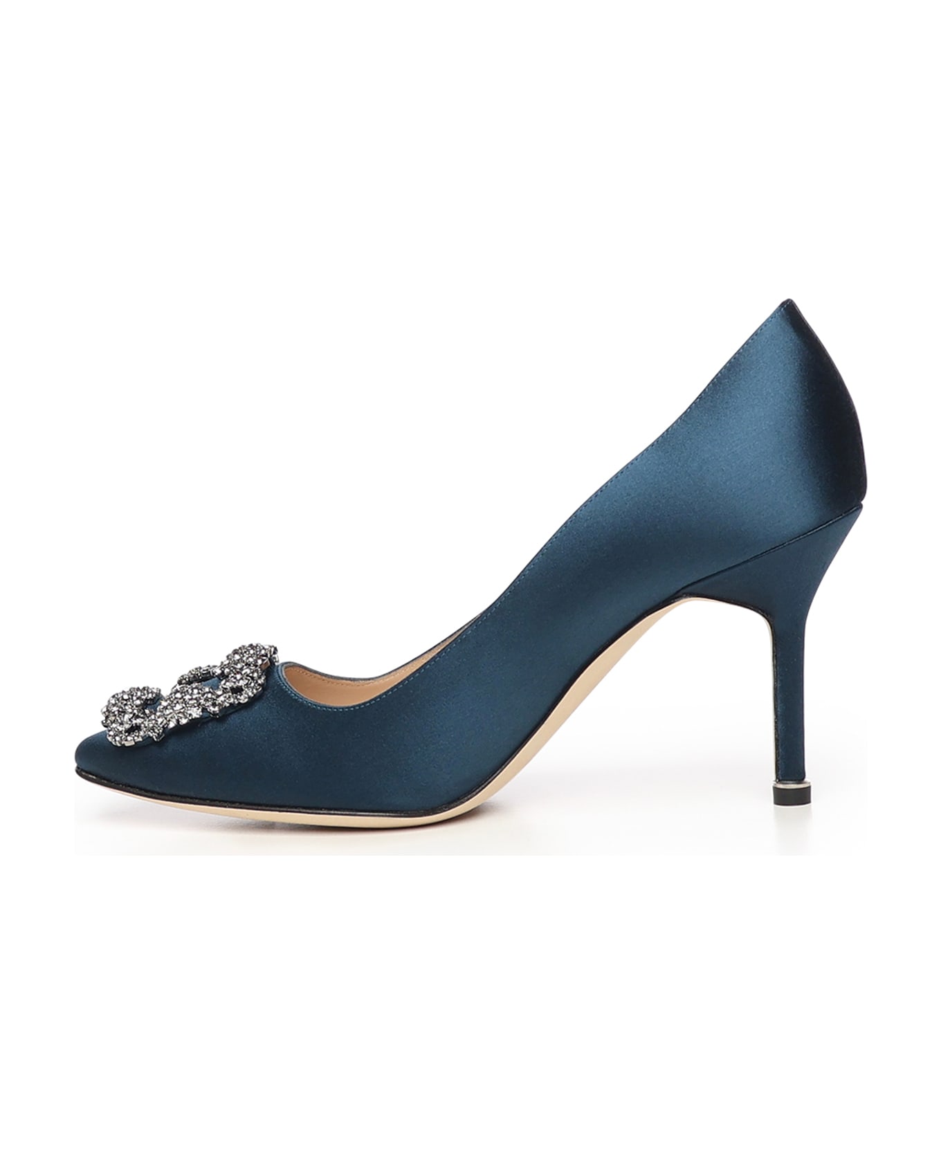 Manolo Blahnik Hangisi Satin Pumps - Blue