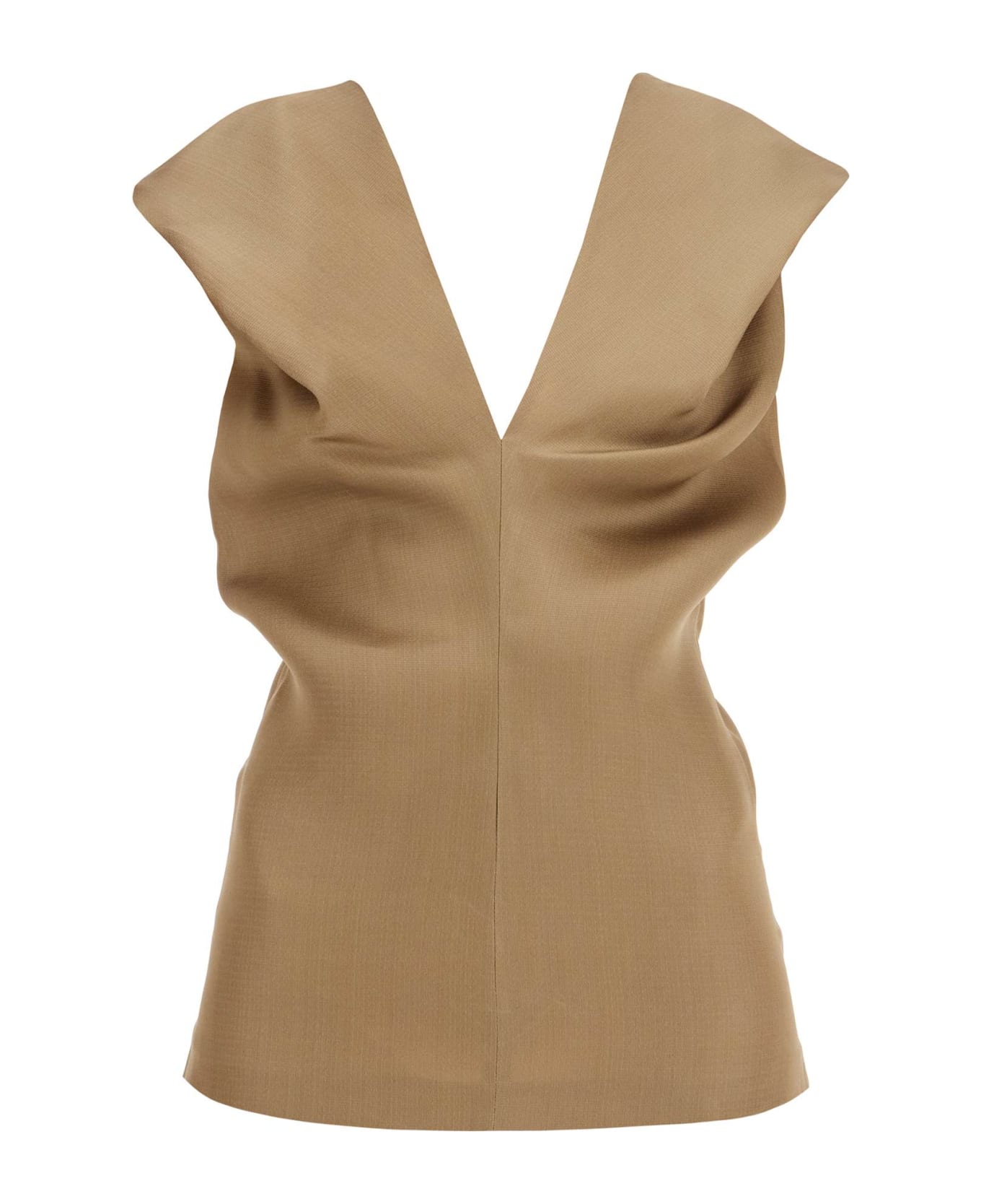 Khaite 'silk Gazar Top Set - TOFFEE (Khaki)