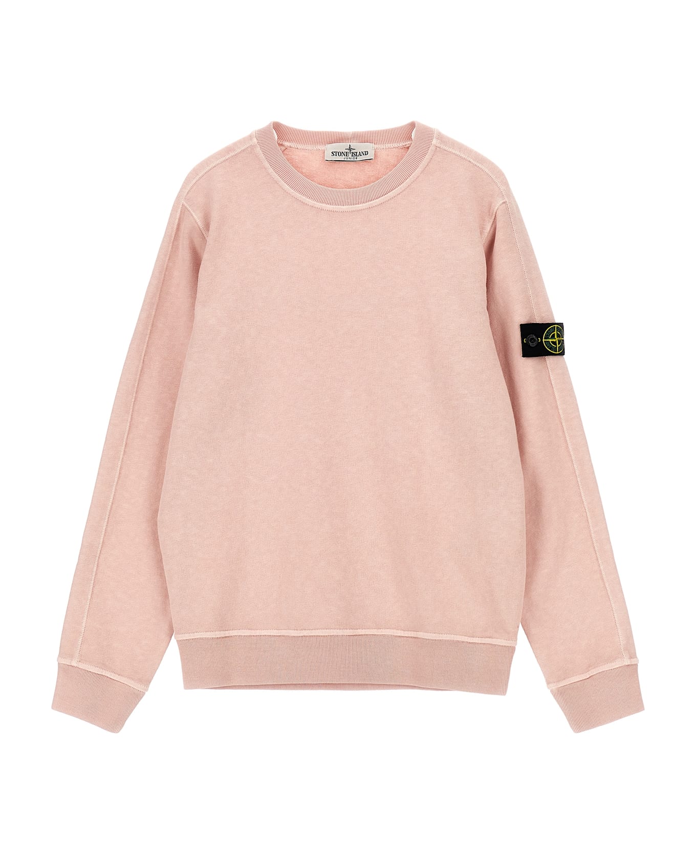 Stone Island Junior Logo Badge Sweatshirt - Pink