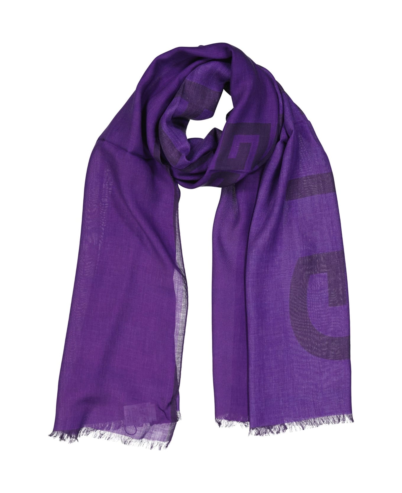 Givenchy Logo Scarf - Purple