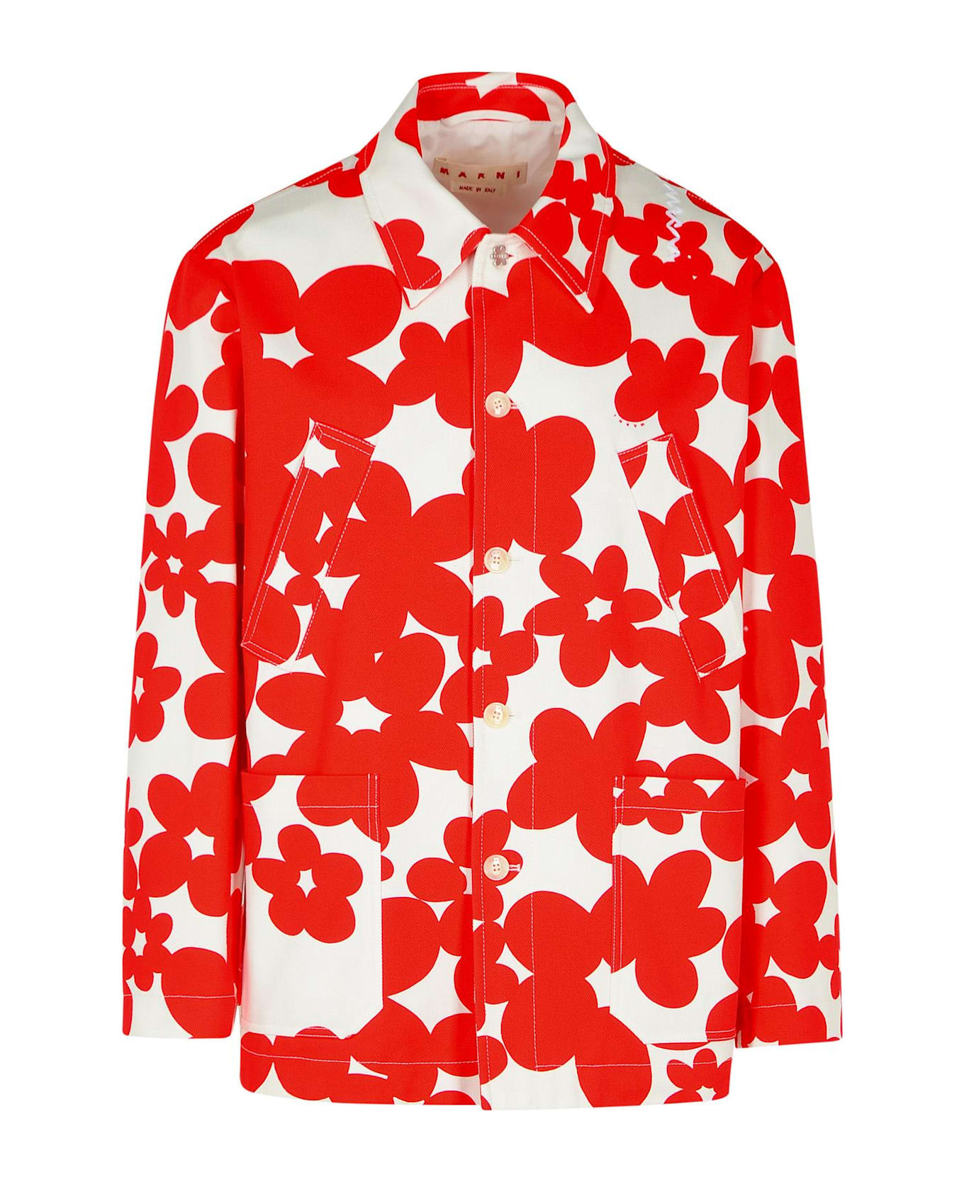 Marni Red Cotton Jacket - Red