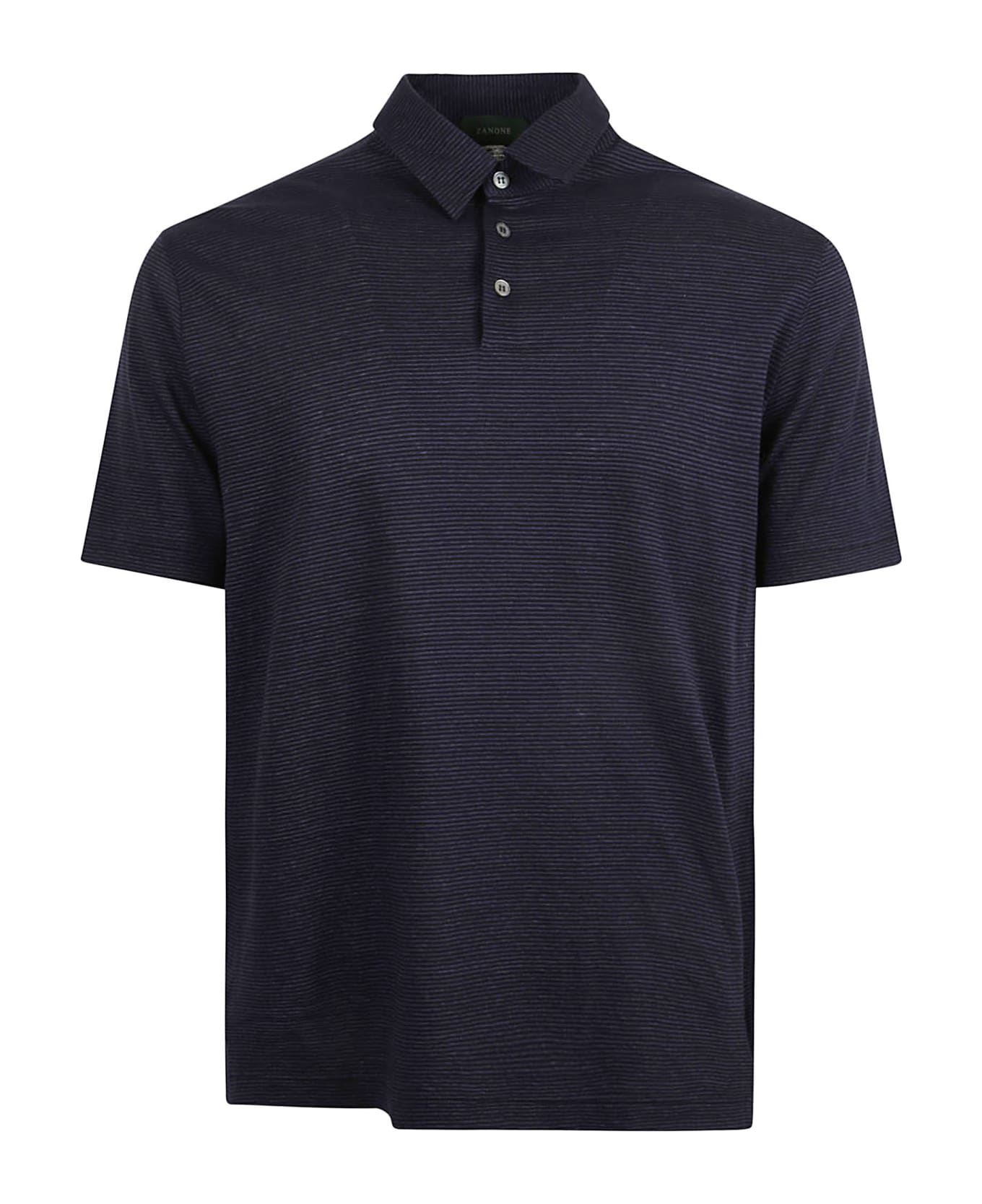 Zanone Side Slit Regular Polo Shirt - Blue Scuro シャツ