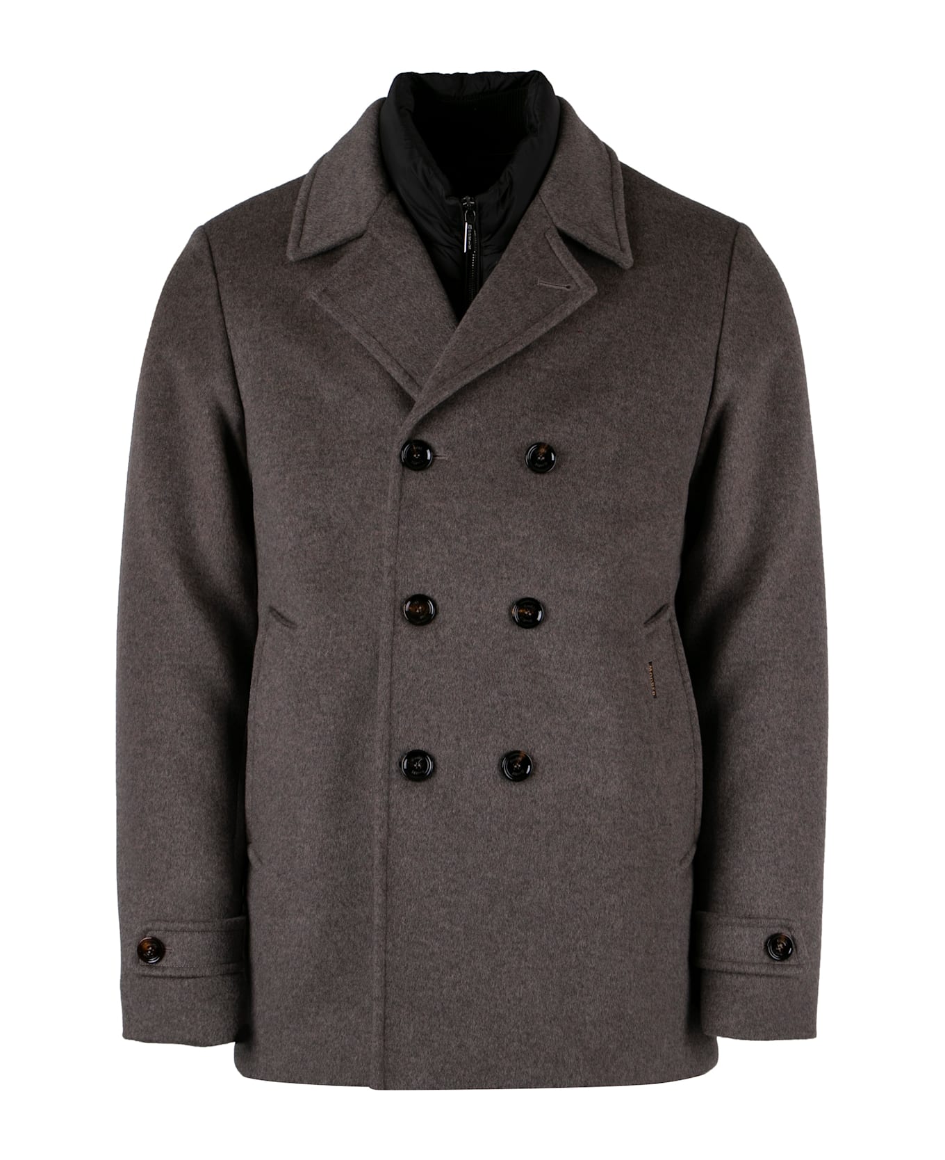 Moorer Bolgi Wool Blend Peacoat - brown
