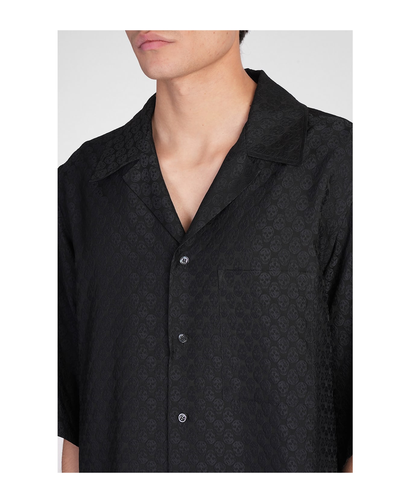 Alexander McQueen Black Viscose Blend Shirt - black