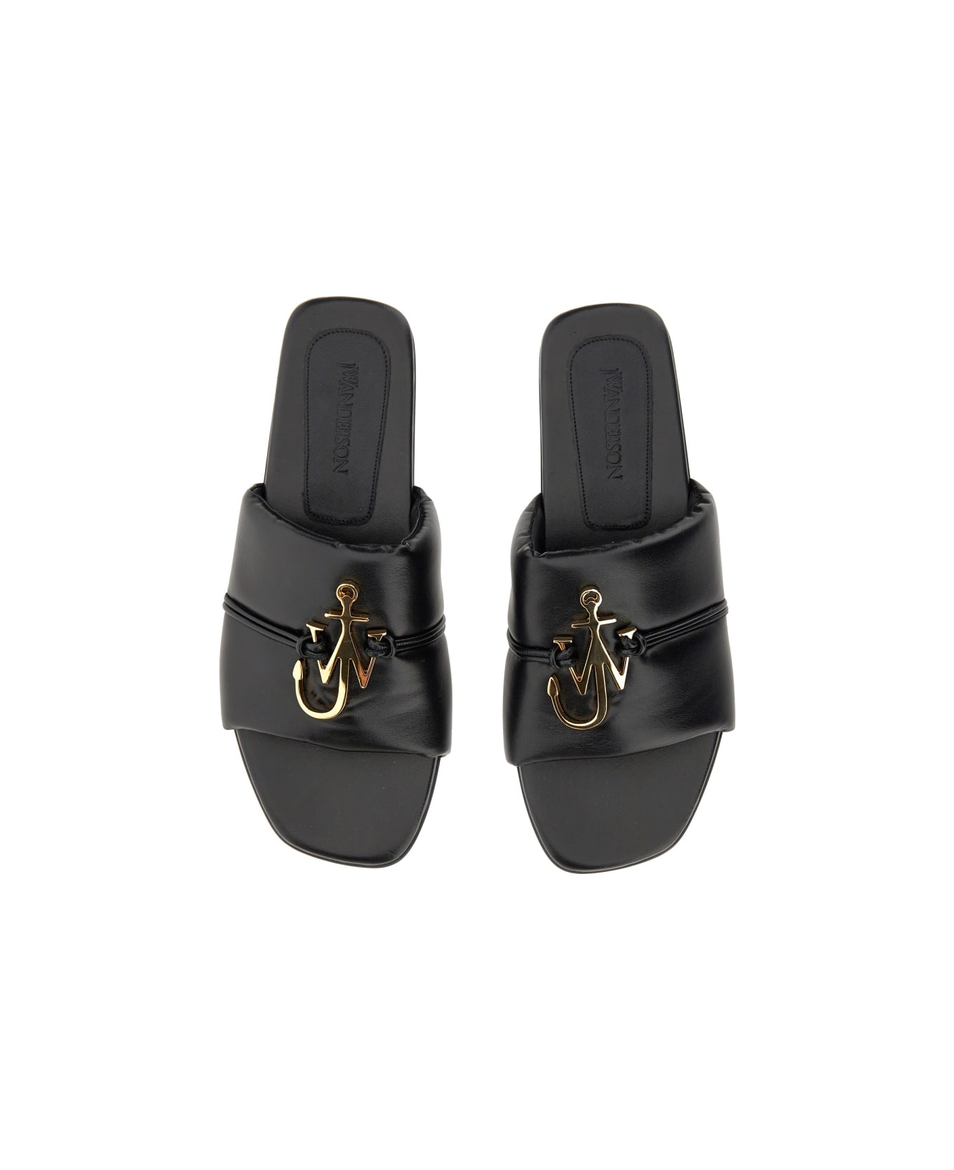 J.W. Anderson Slide Sandal With Logo - BLACK