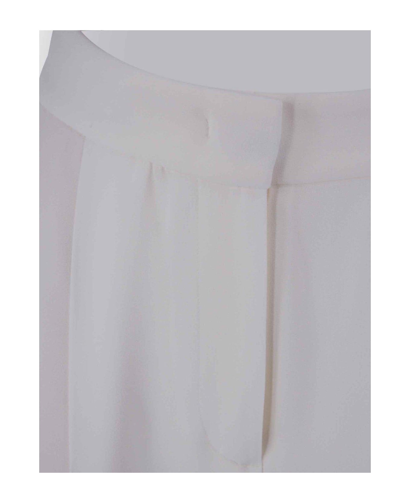 Emporio Armani Darted High-waist Trousers - Bianco ottico