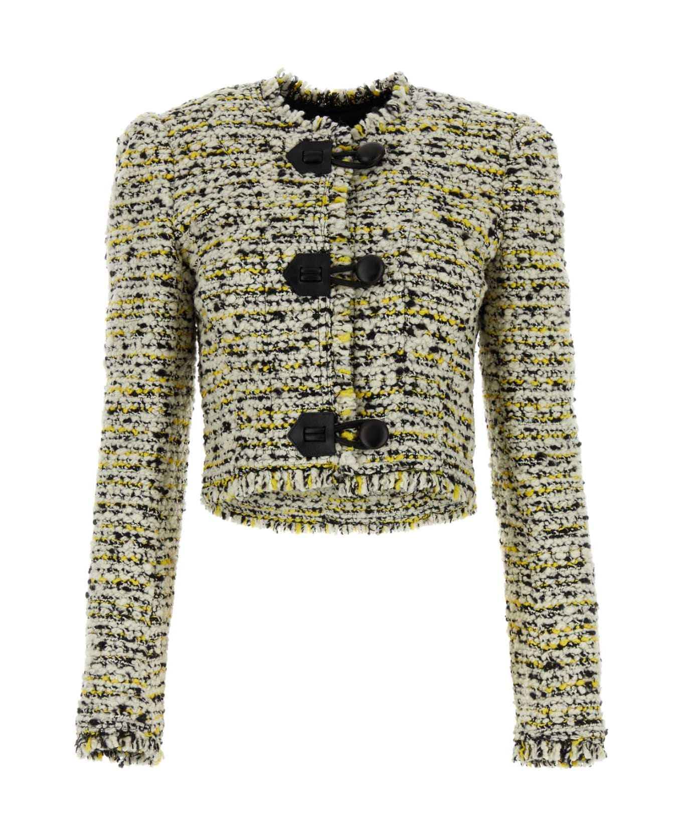 Isabel Marant Multicolor Stretch Tweed Blazer - ECRU