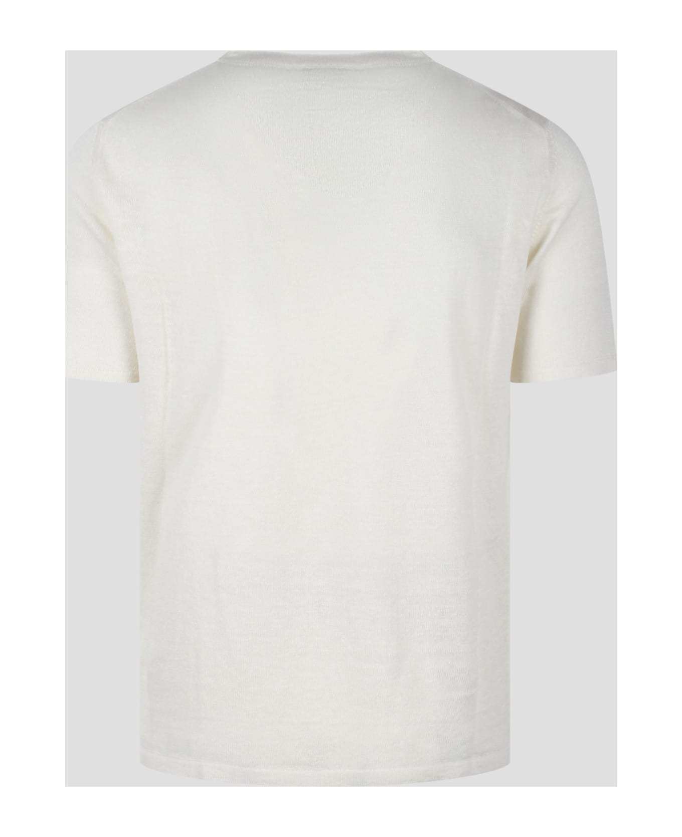 Roberto Collina Linen Knit Short Sleeve T-shirt - White シャツ