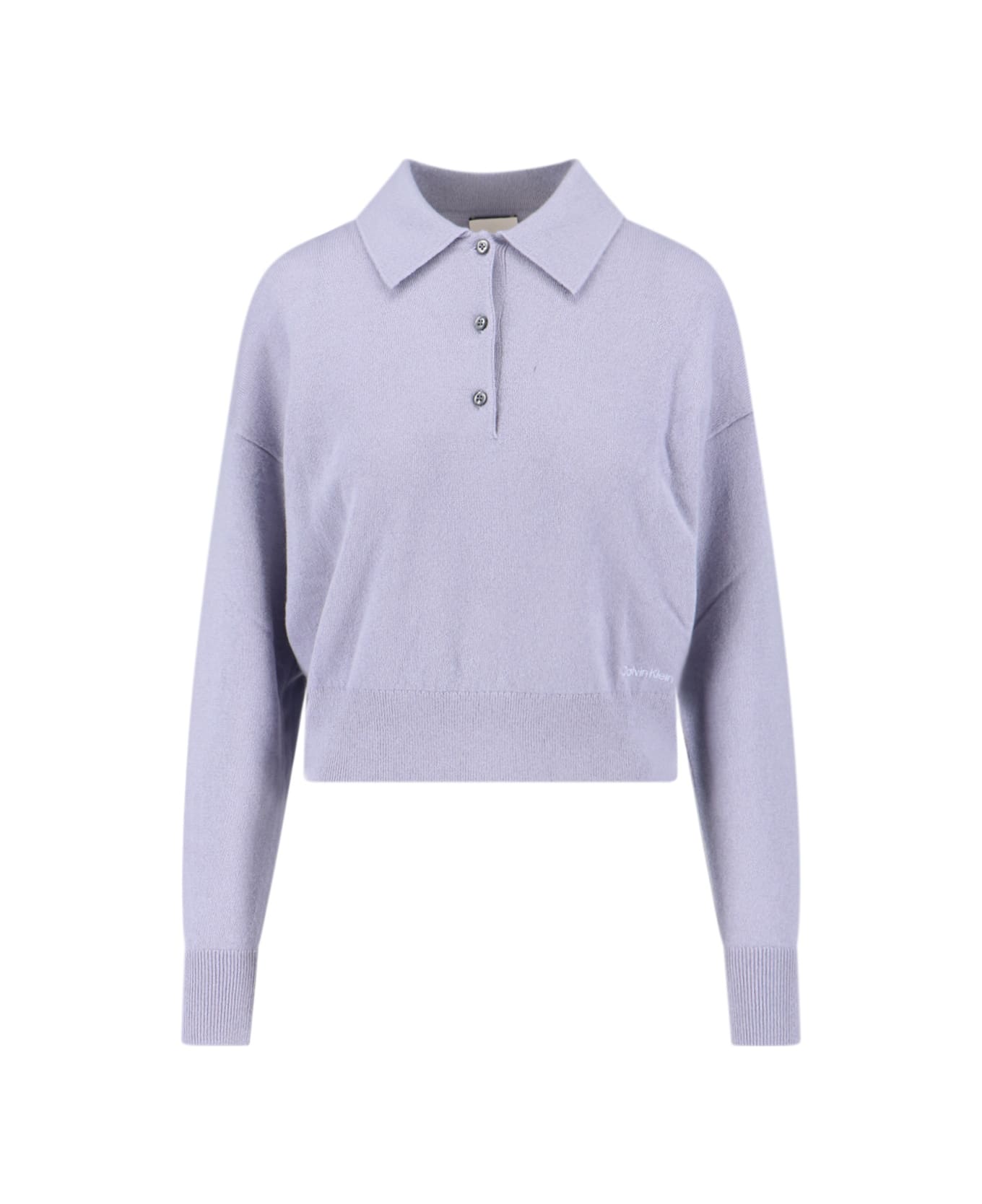 Calvin Klein Cashmere Polo Shirt - Purple
