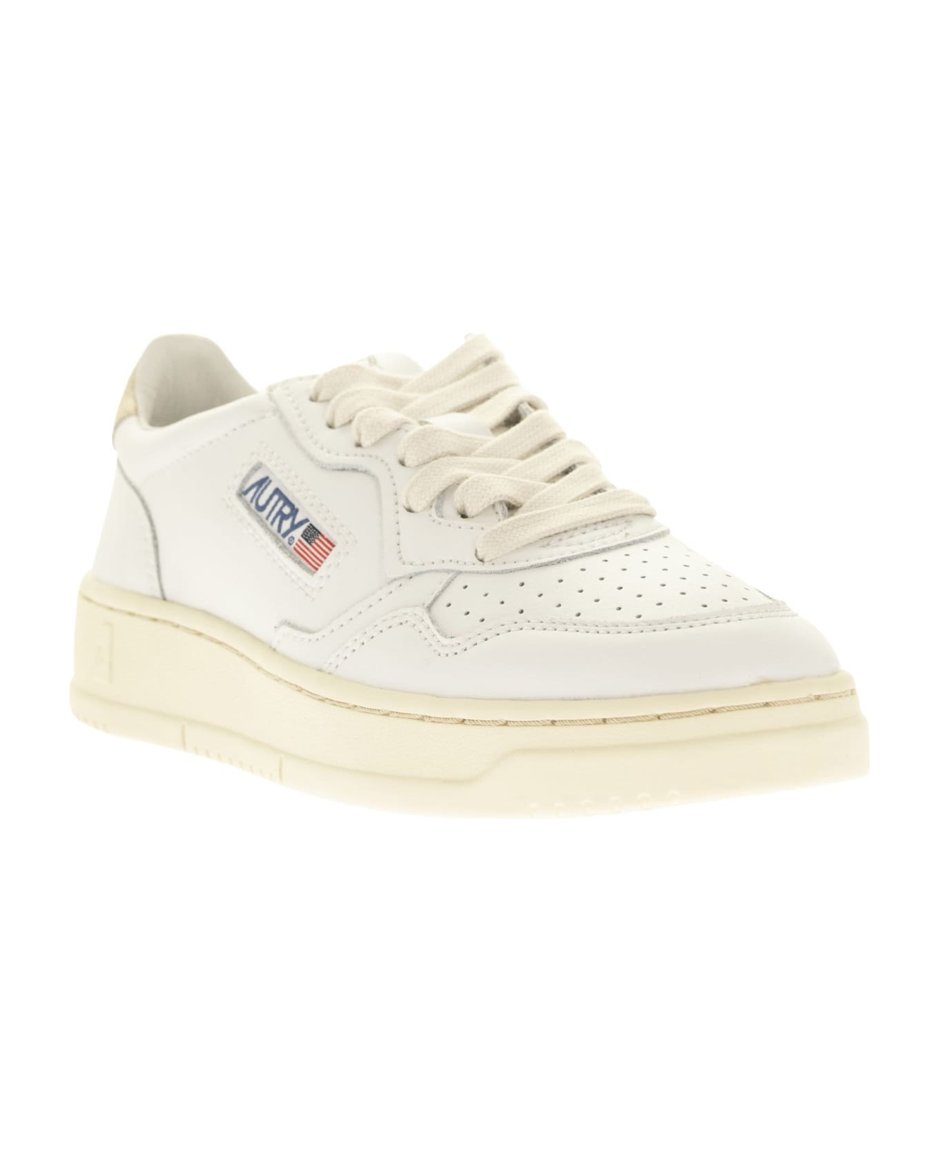 Autry Medalist Low Sneakers - White/Gold スニーカー