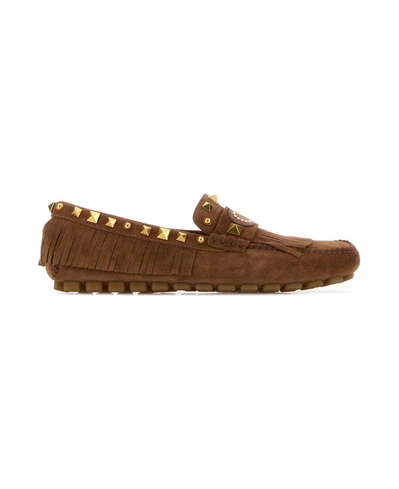 Caramel Split-leather Plaster Caster Loafers - Thumbnail 2