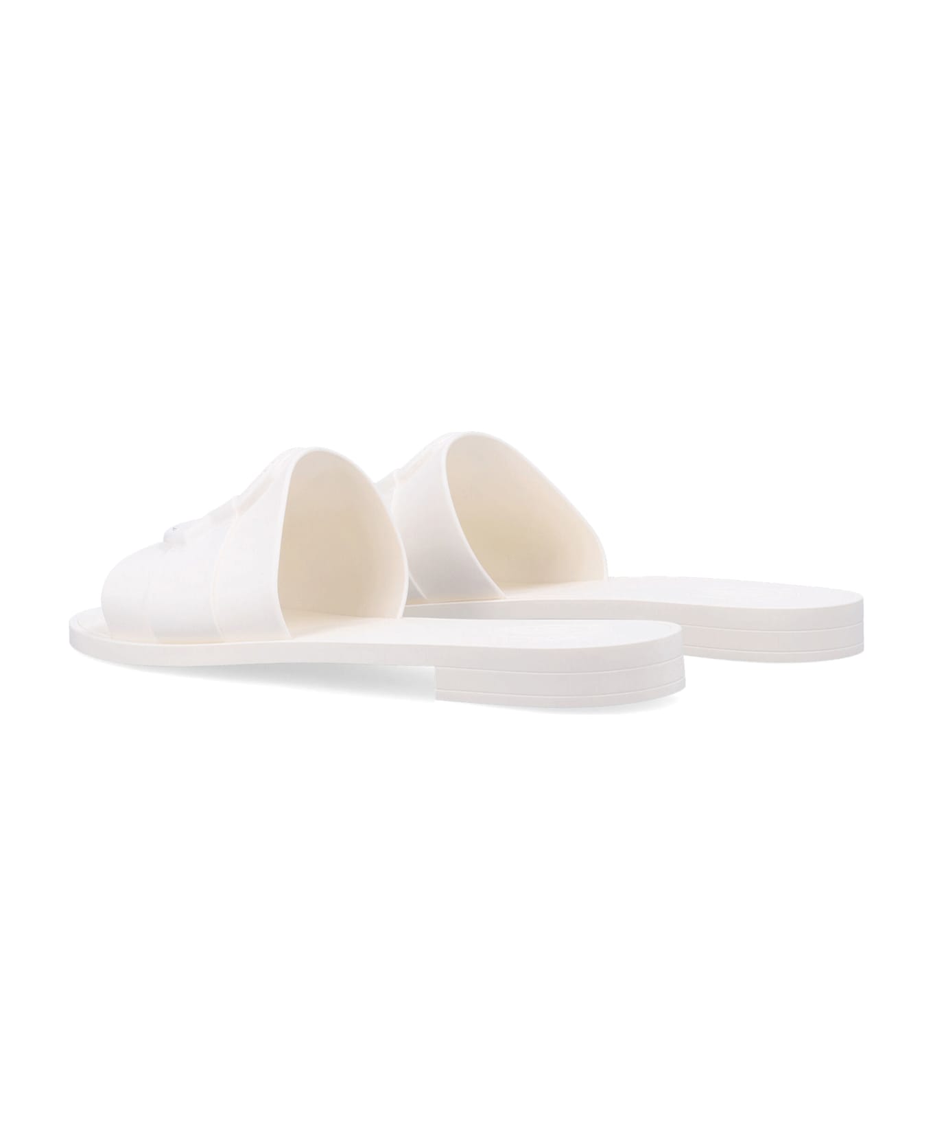 Moncler Mon Slides Shoes - White