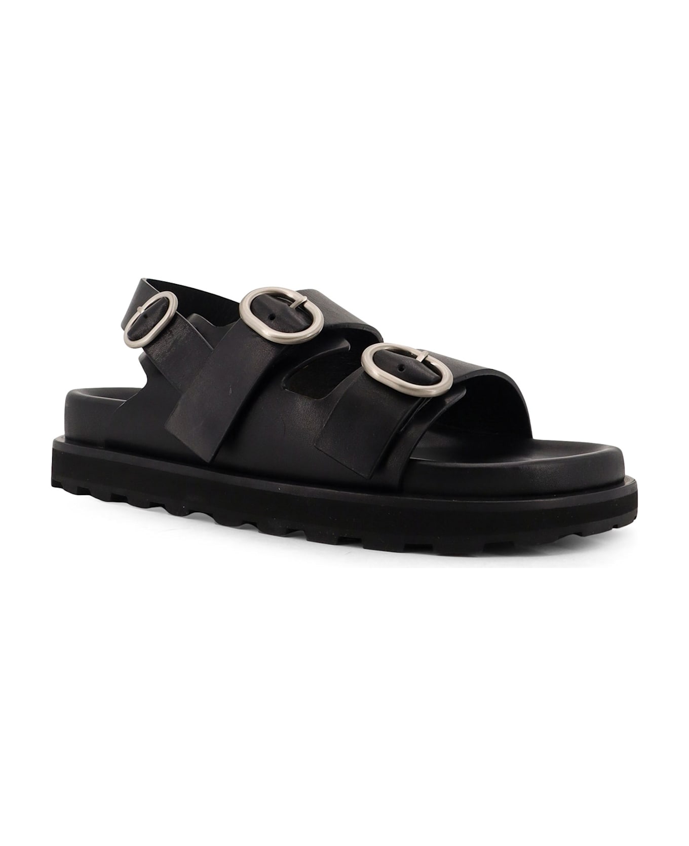 Jil Sander Leather Sandals - Black