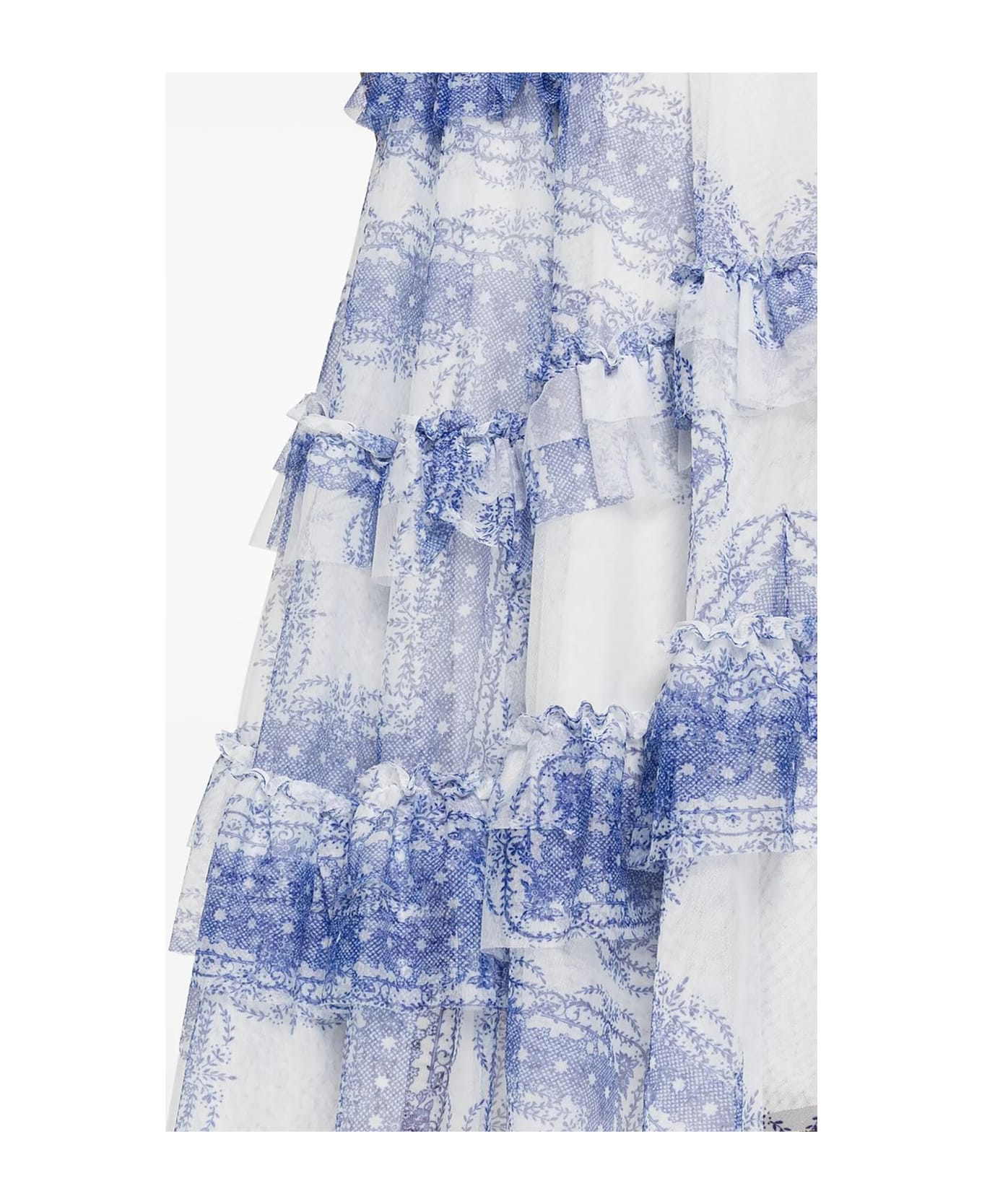 Philosophy di Lorenzo Serafini Blue And White Maxi Dress - White ワンピース＆ドレス
