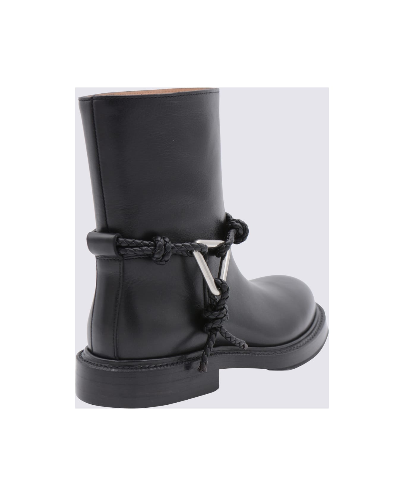 Bottega Veneta Black Leather Boots - BLACK