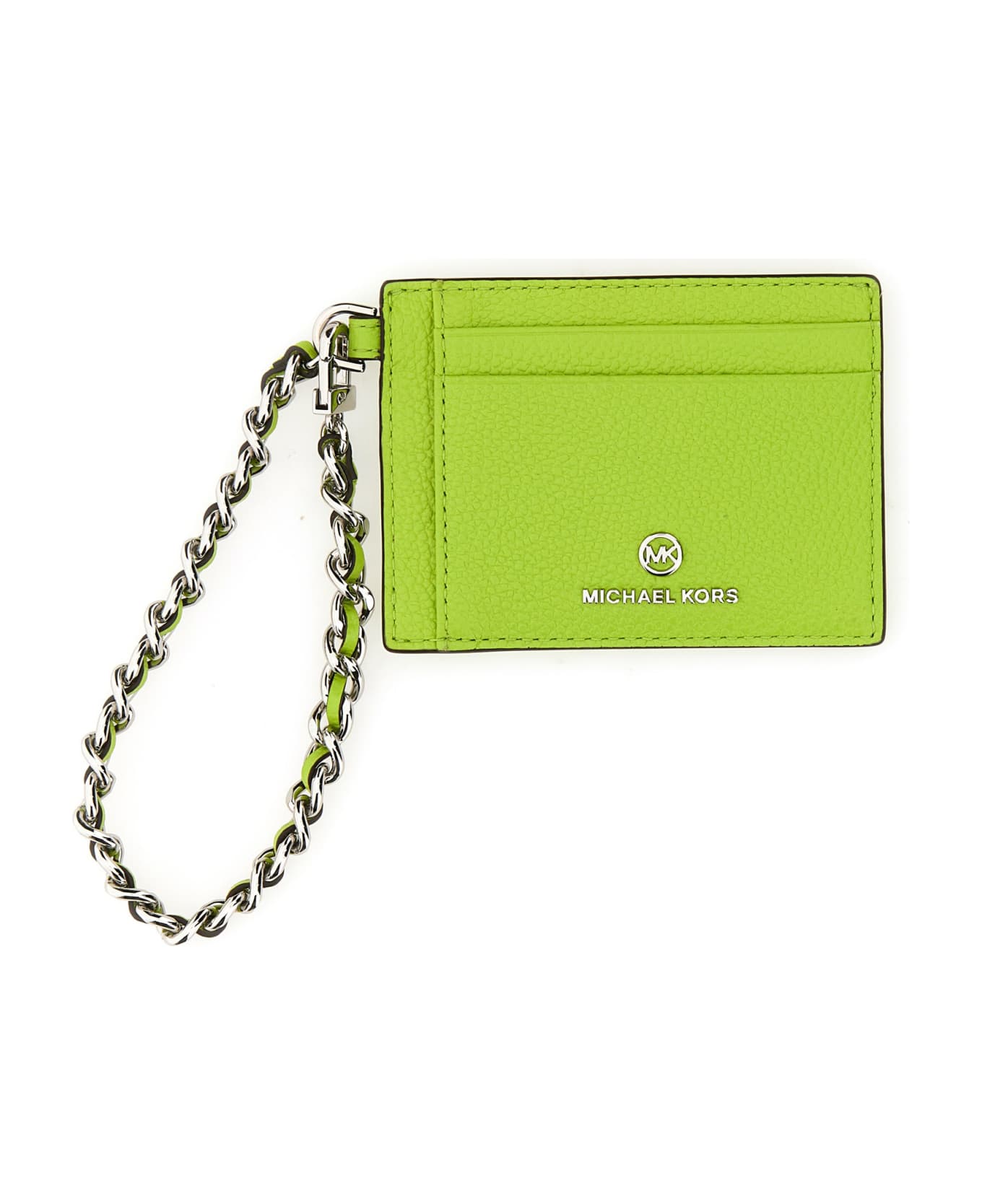 MICHAEL Michael Kors Leather Card Holder - VERDE