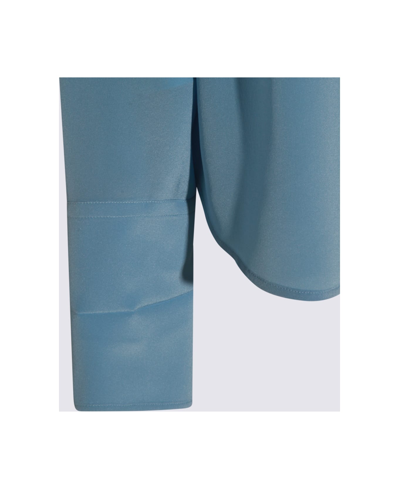 SportMax Blue Silk Shirt - Clear Blue