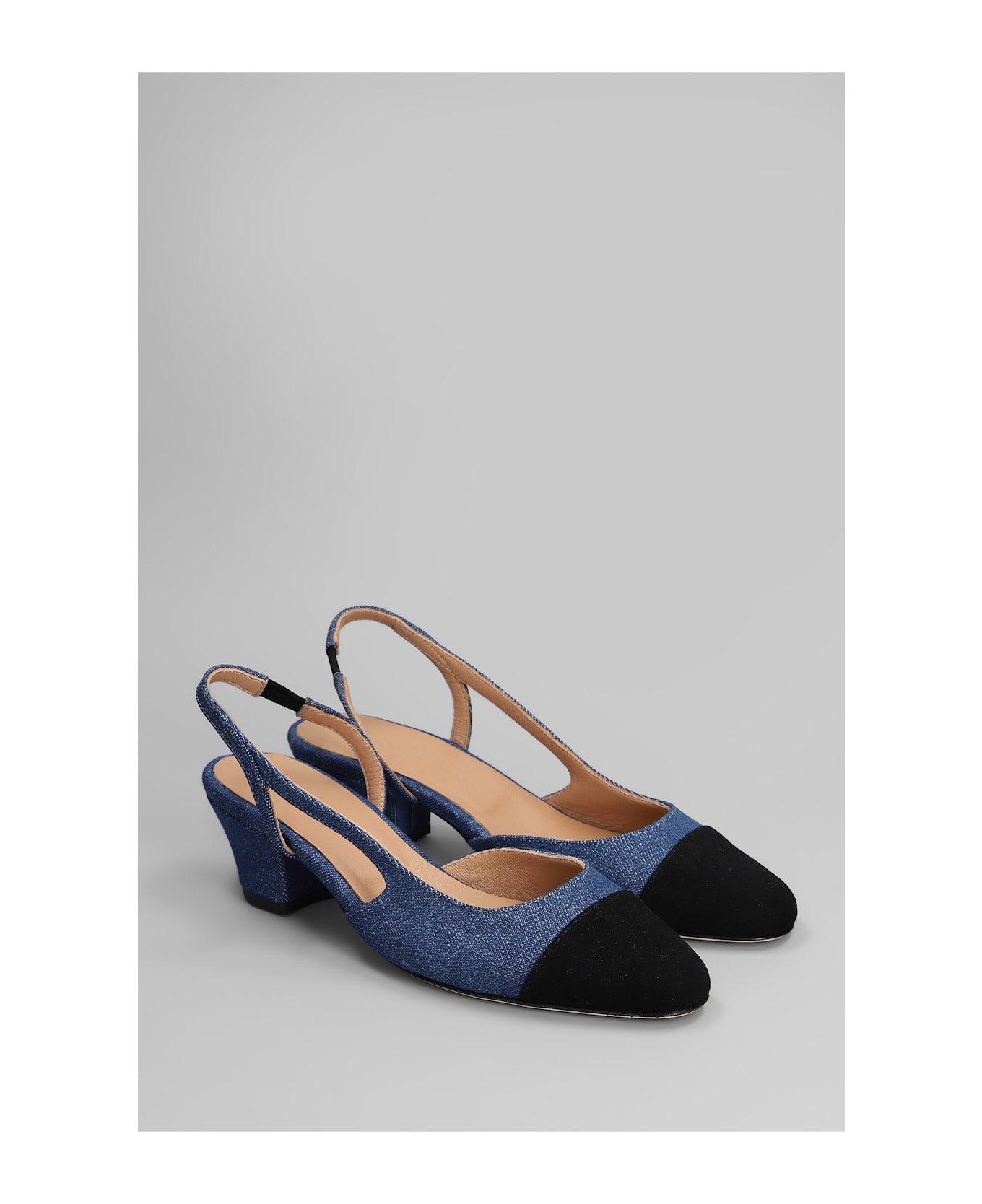 Anniel Pumps In Blue Denim - blue