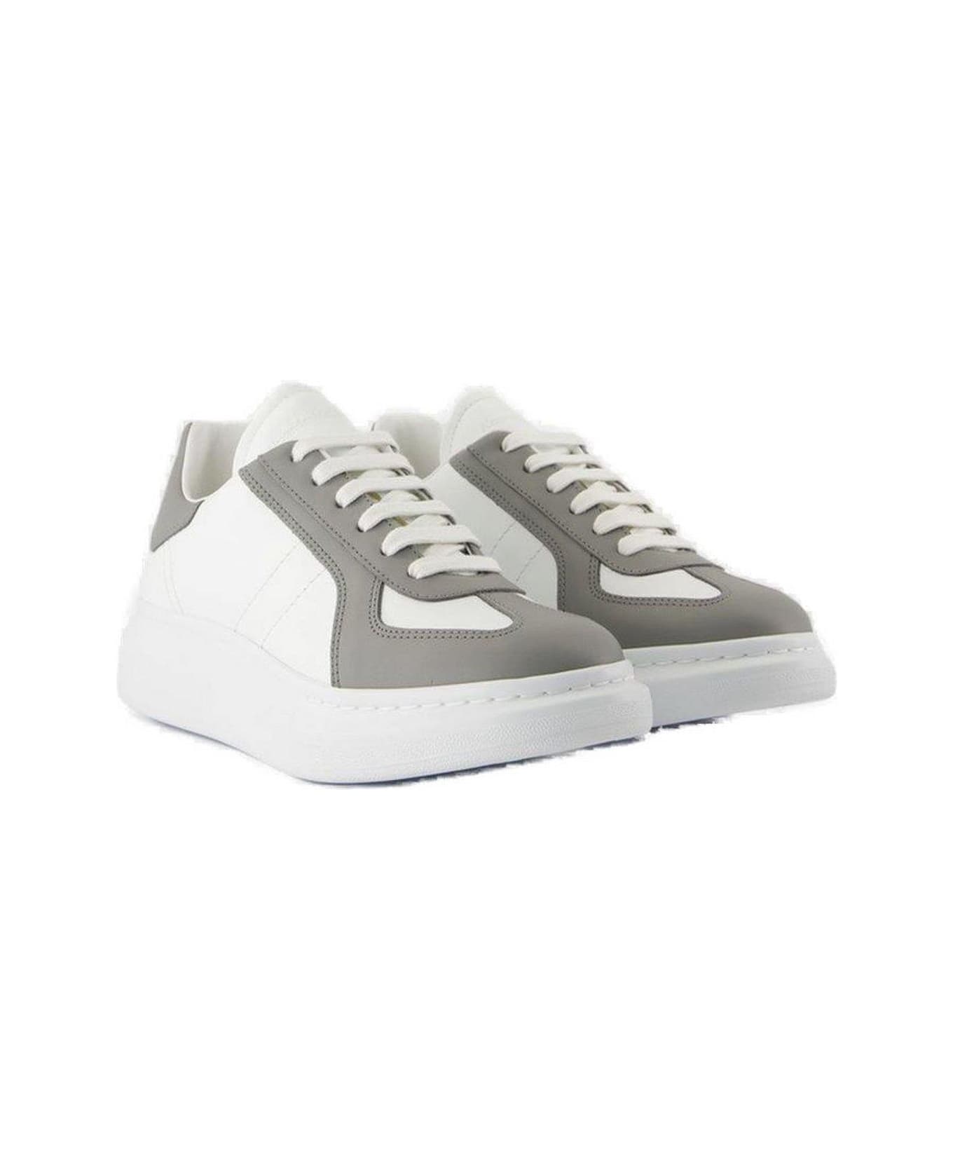 Alexander McQueen Oversized Lace-up Sneakers - WHITE/C GREY/C GREY