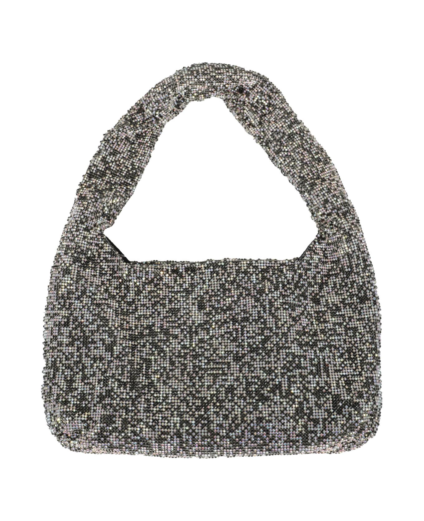 Kara Crystal Mesh Armpit Bag - Black Pixel