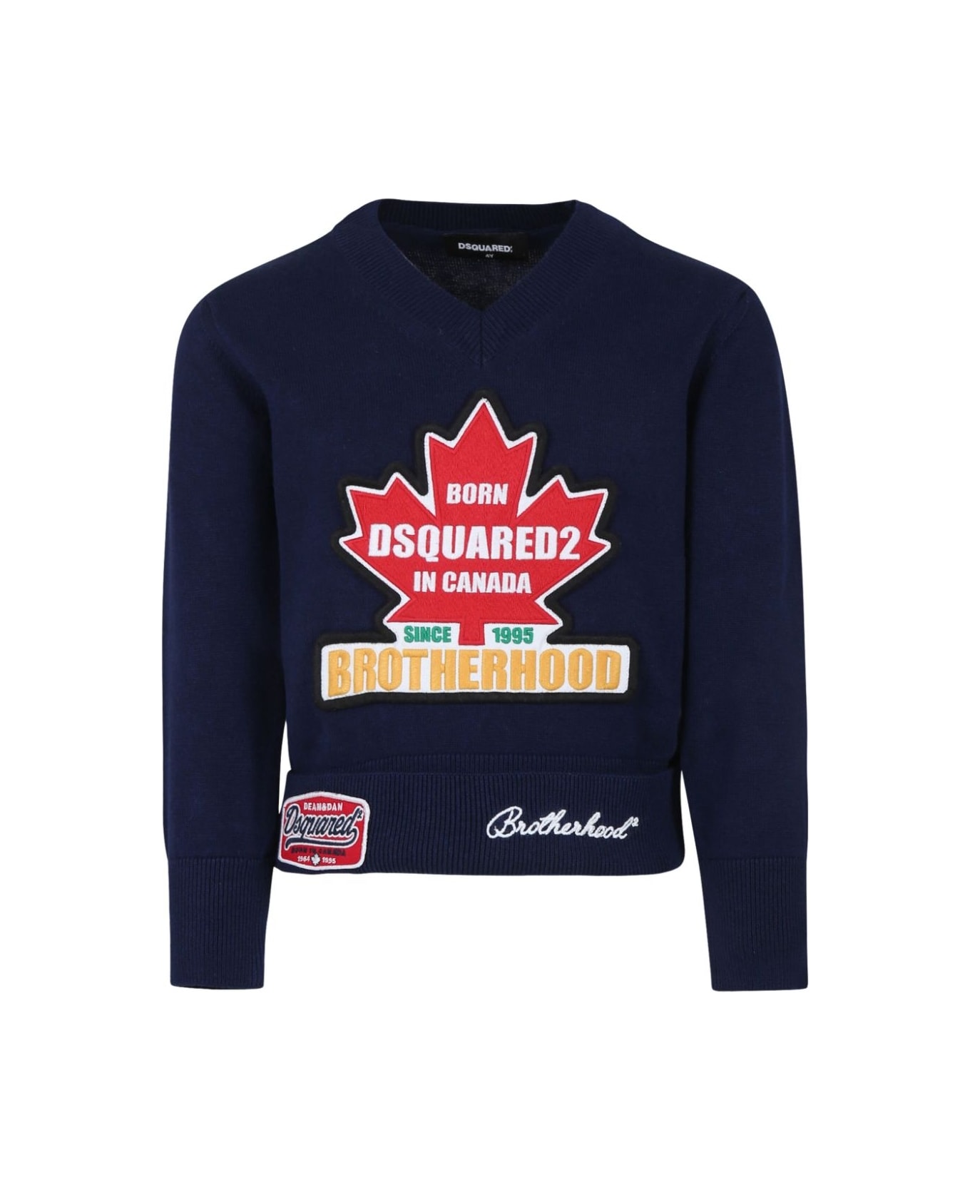 Dsquared2 Maglione Con Applicazione - Blue