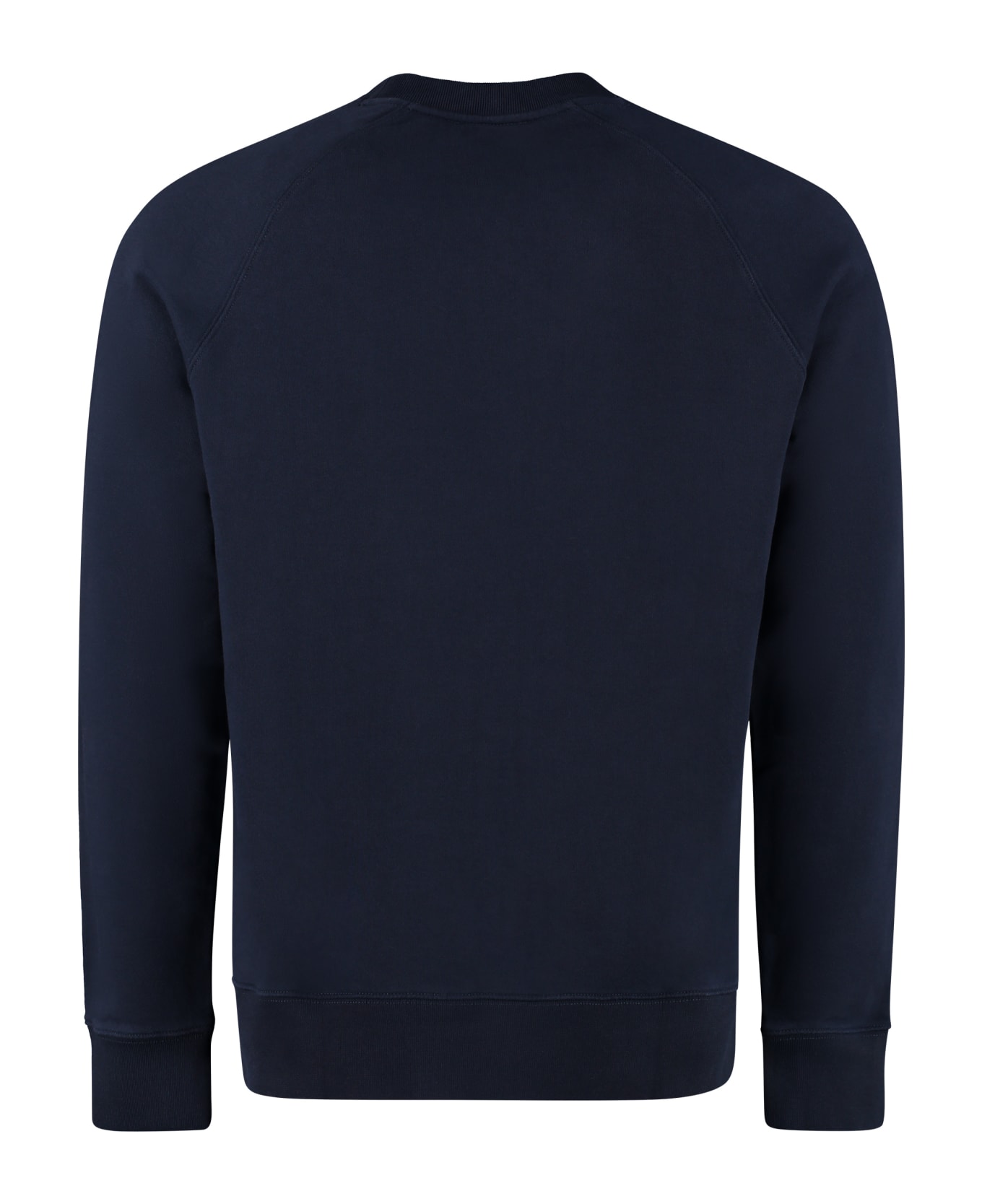 Maison Kitsuné Cotton Crew-neck Sweatshirt With Logo - Blue