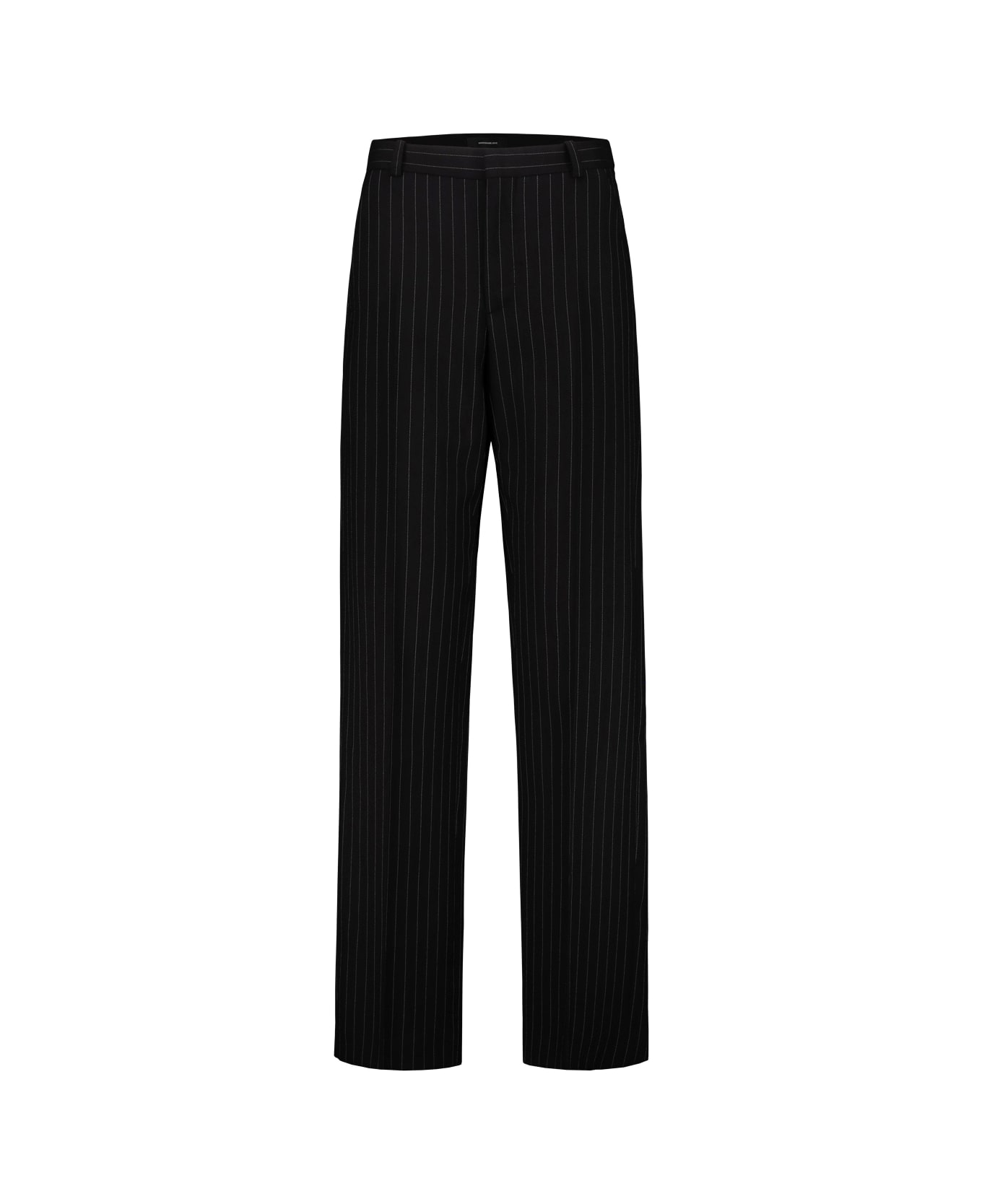 WARDROBE.NYC Classic Straight Leg Trouser Pinstripe - Bps Black Pinstripe