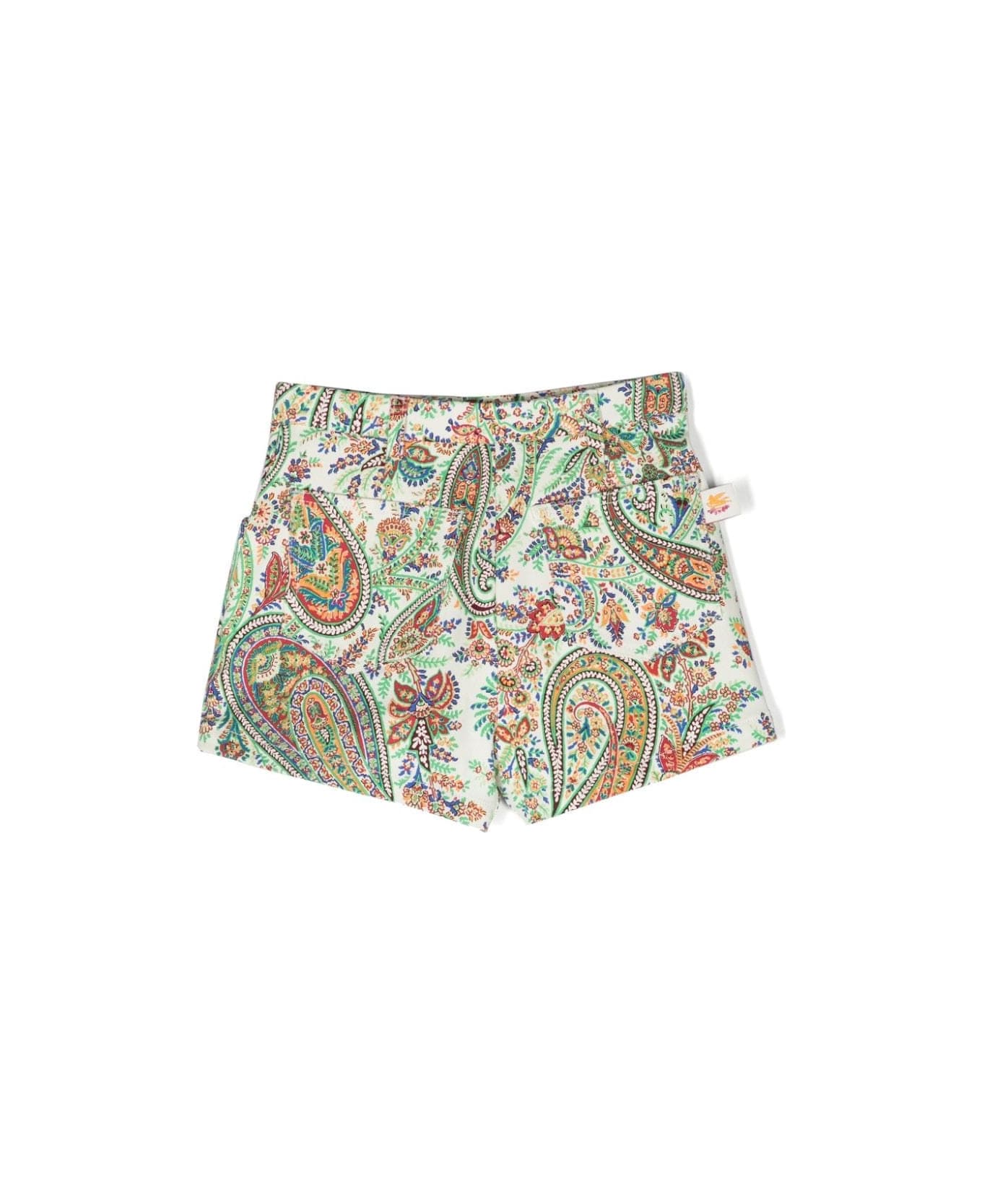 Etro Shorts With Multicolour Paisley Print - Multicolour