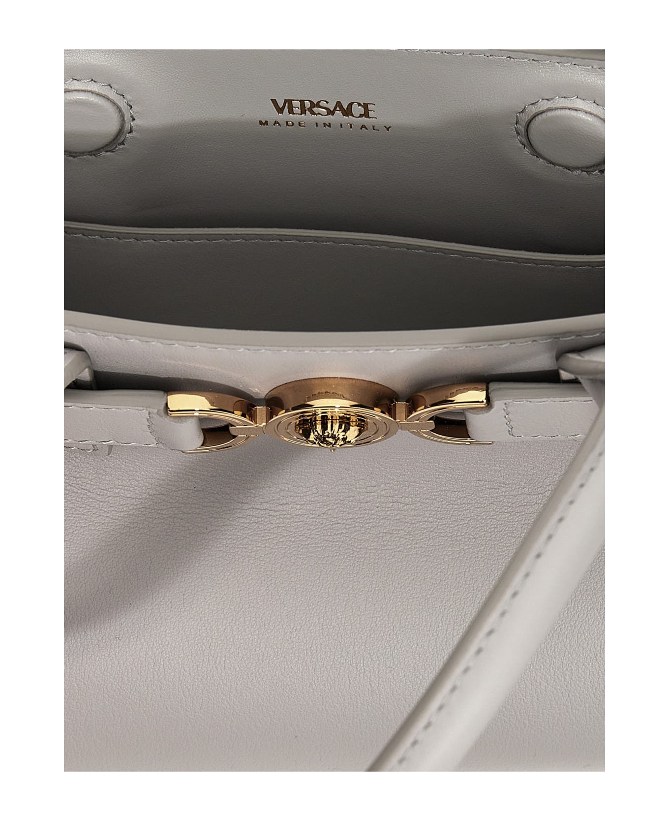 Versace 'medusa '95' Small Shopping Bag - Gray