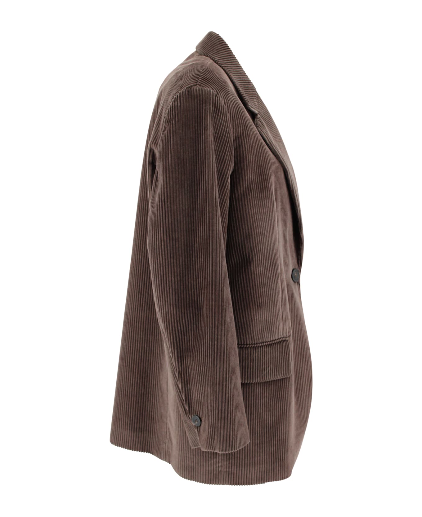 Weekend Max Mara Single-breasted Velvet Blazer - Cioccolato