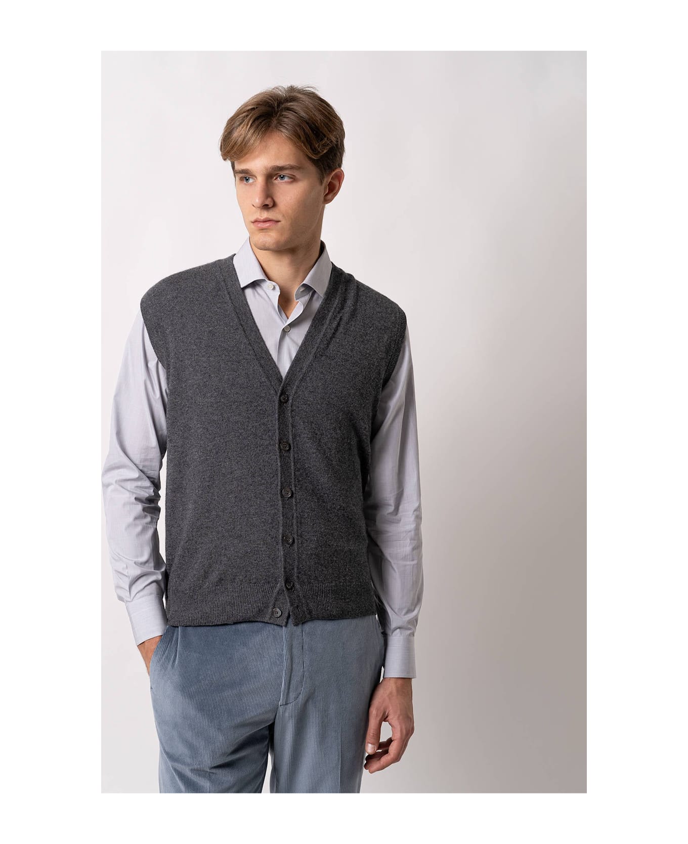 Larusmiani Gilet Solden Sweater - Grey