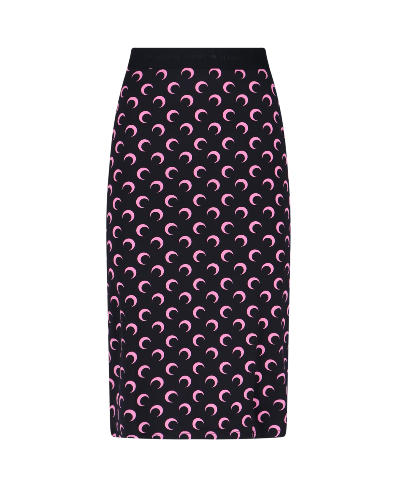 Marine Serre 'moon' Midi Skirt - Black  